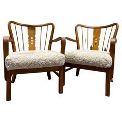 Pair of Fritz Hansen Armchairs, Denmark, circa 1930