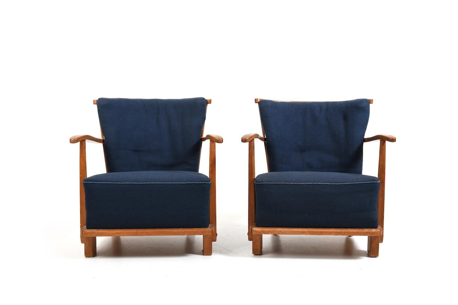 Pair of Fritz Hansen Mod.1590 Easy Chairs 1942 5