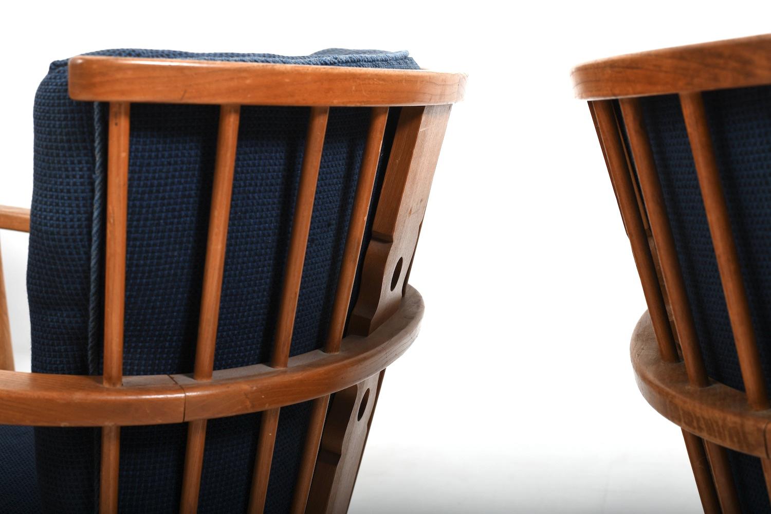 Pair of Fritz Hansen Mod.1590 Easy Chairs 1942 In Good Condition In Handewitt, DE