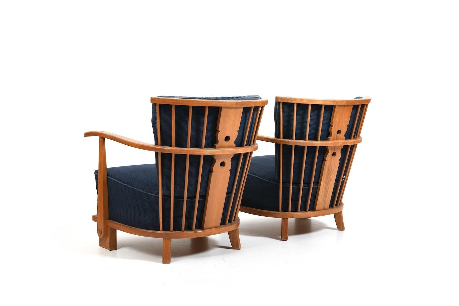 20th Century Pair of Fritz Hansen Mod.1590 Easy Chairs 1942