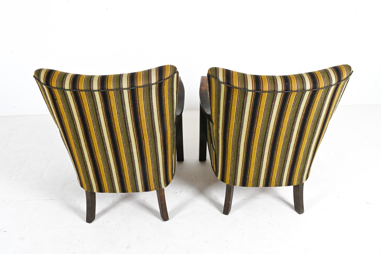 Pair of Fritz Hansen-Style Beechwood Easy Chairs, c. 1940's For Sale 6
