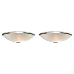 Pair of Frosted Glass Lightolier Sconces