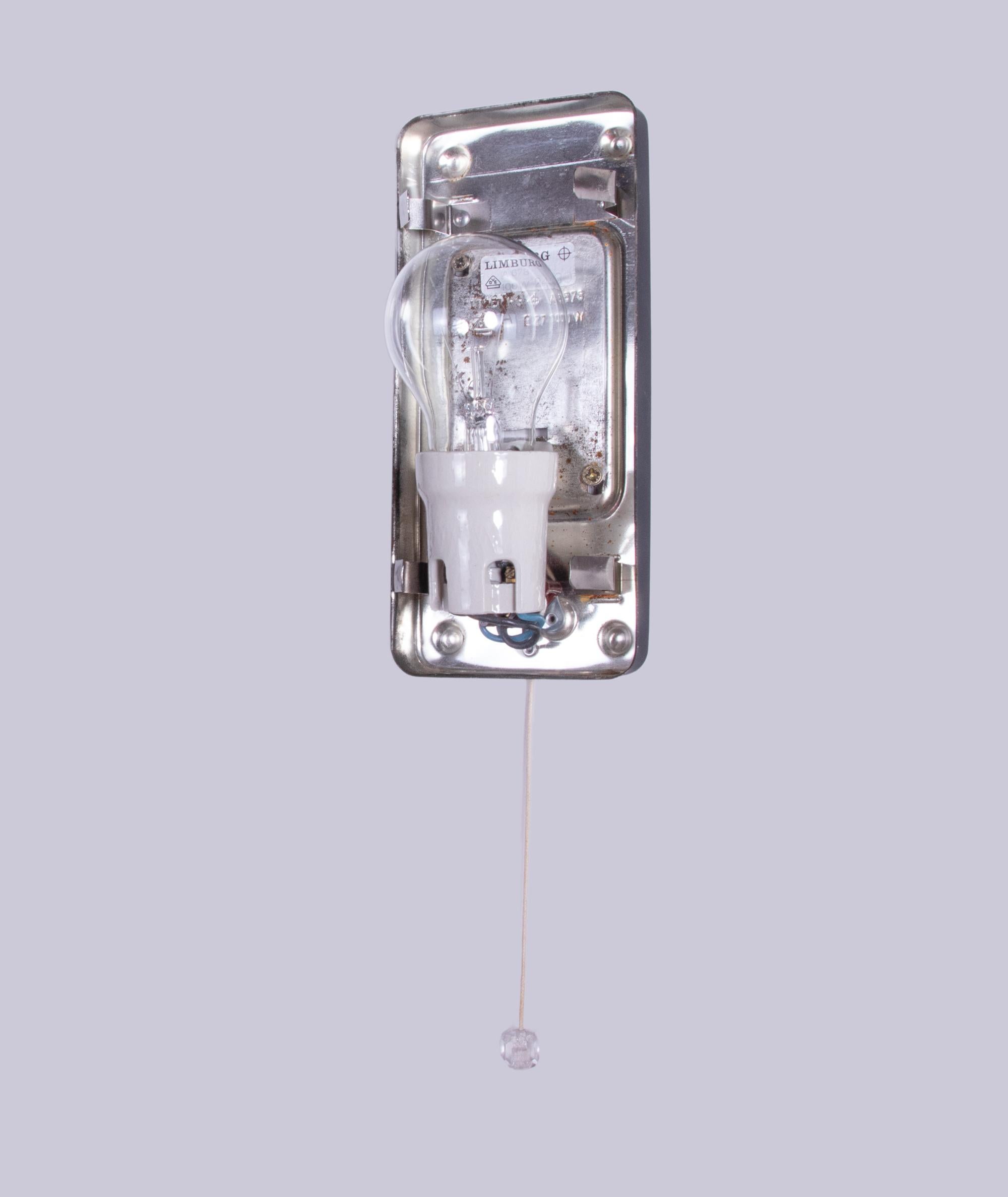 Pair of Frosted Ice Glass Wall Sconces by Glashütte Limburg, Germany, 1960s For Sale 1