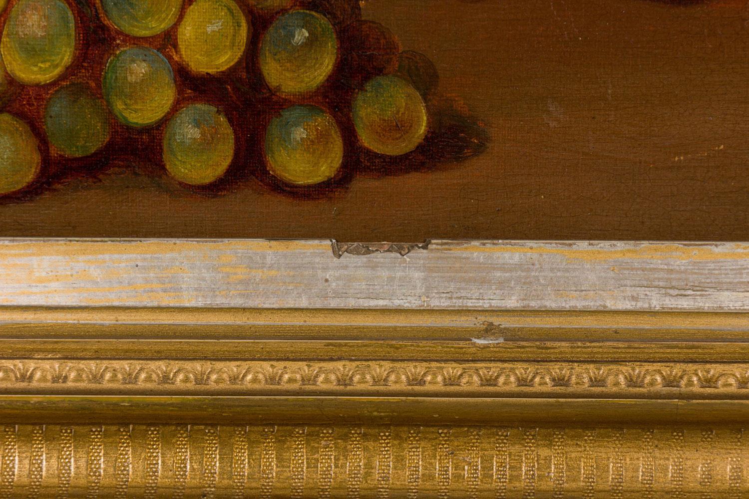 Paar Obst mit Krug Stillleben Gemälde (19. Jahrhundert) im Angebot