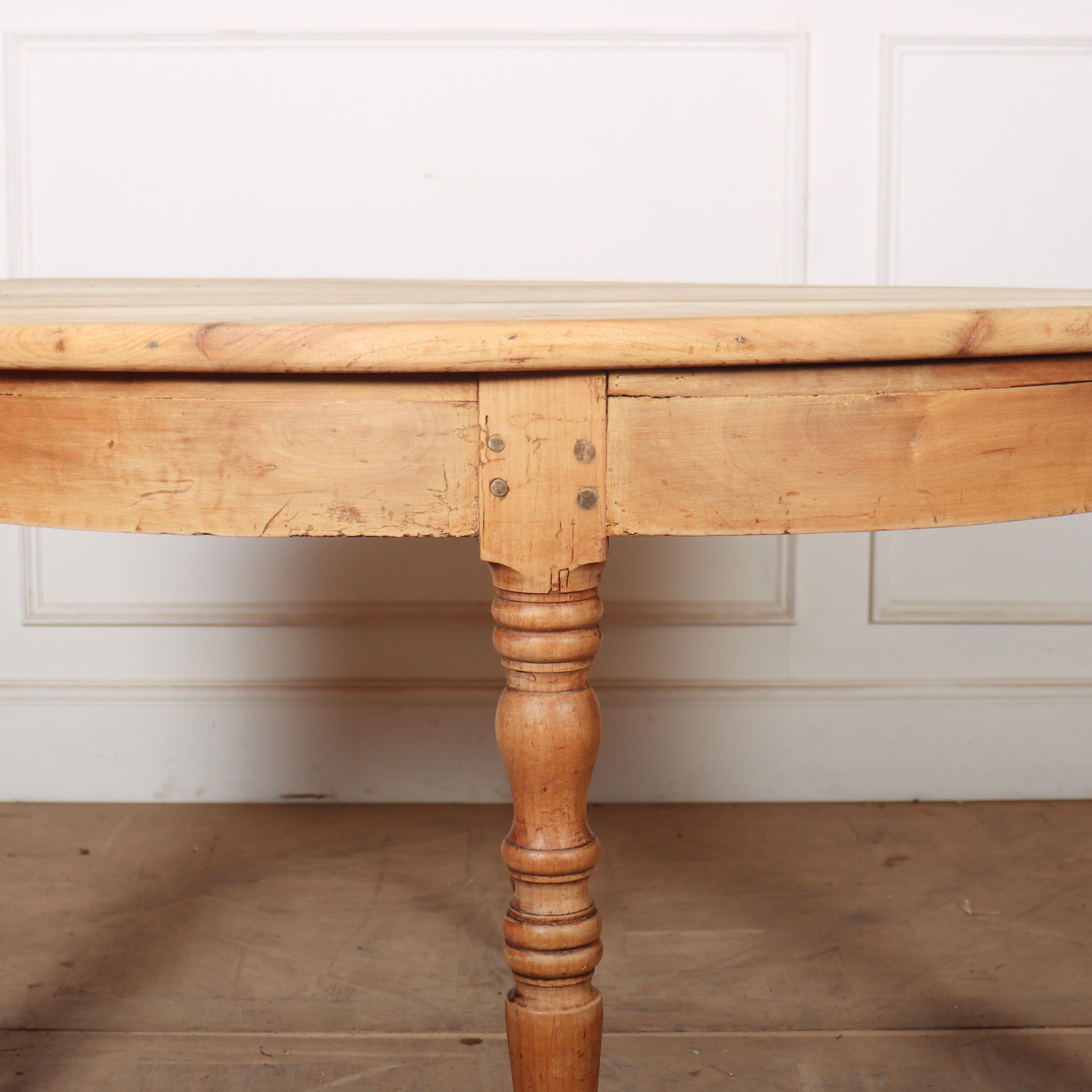 Pair of Fruitwood Demi Lune Console Tables For Sale 4