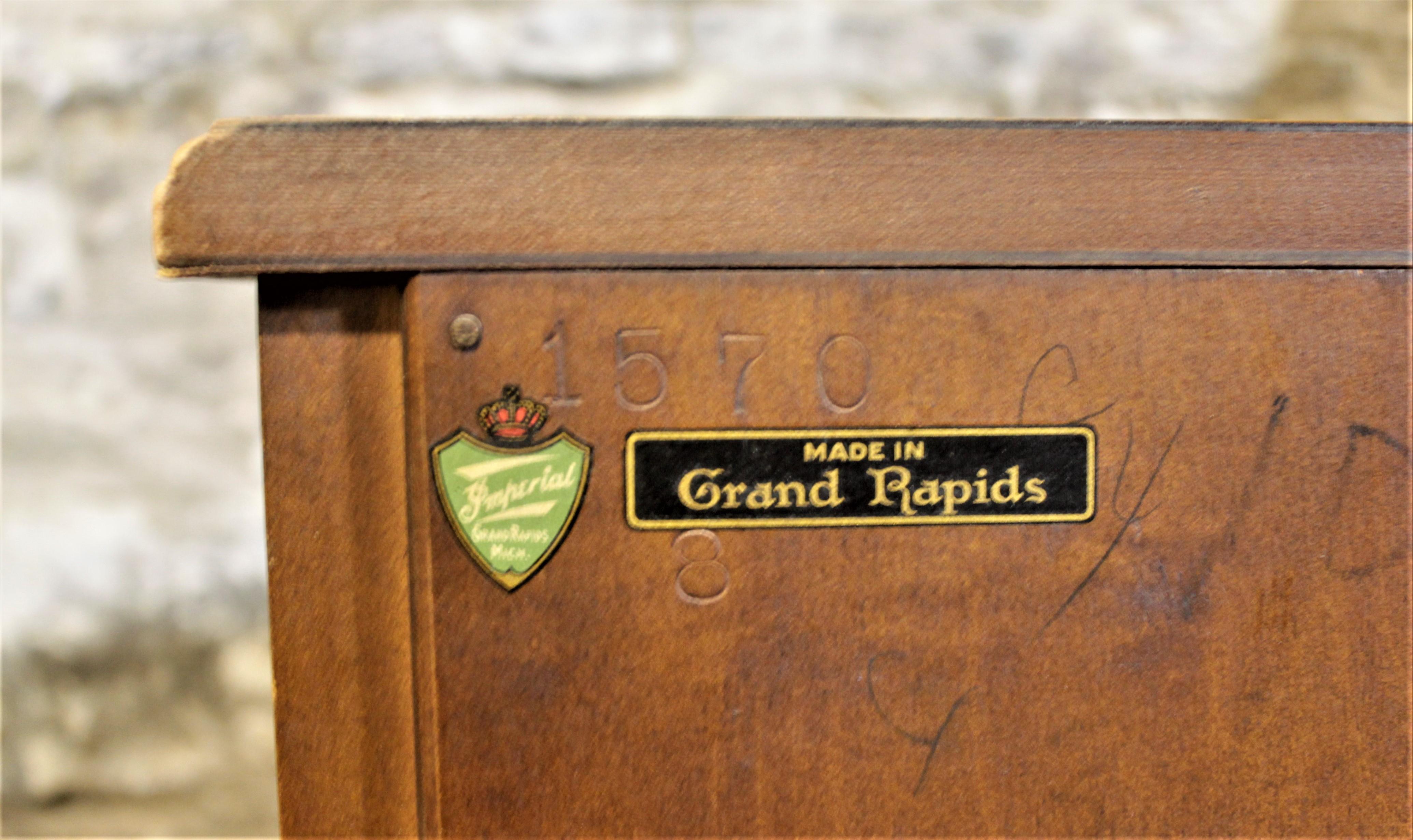 Pair of Painted Fruitwood Demilune Cabinets by Imperial of Grand Rapids In Good Condition In Hamilton, Ontario