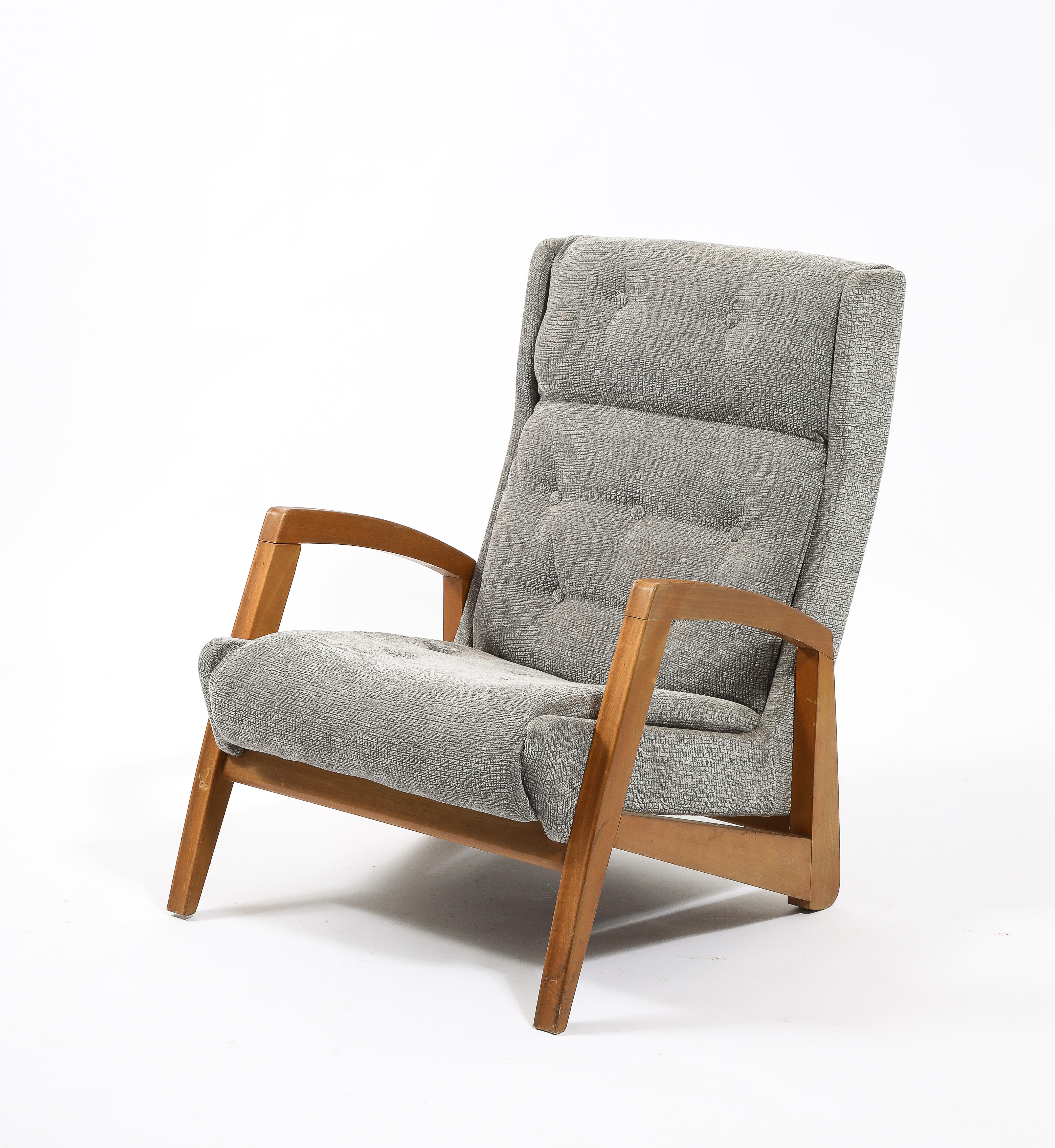 Mid-Century moderno Coppia di poltrone Caillette FS144 RJ per Steiner, Francia1950 in vendita