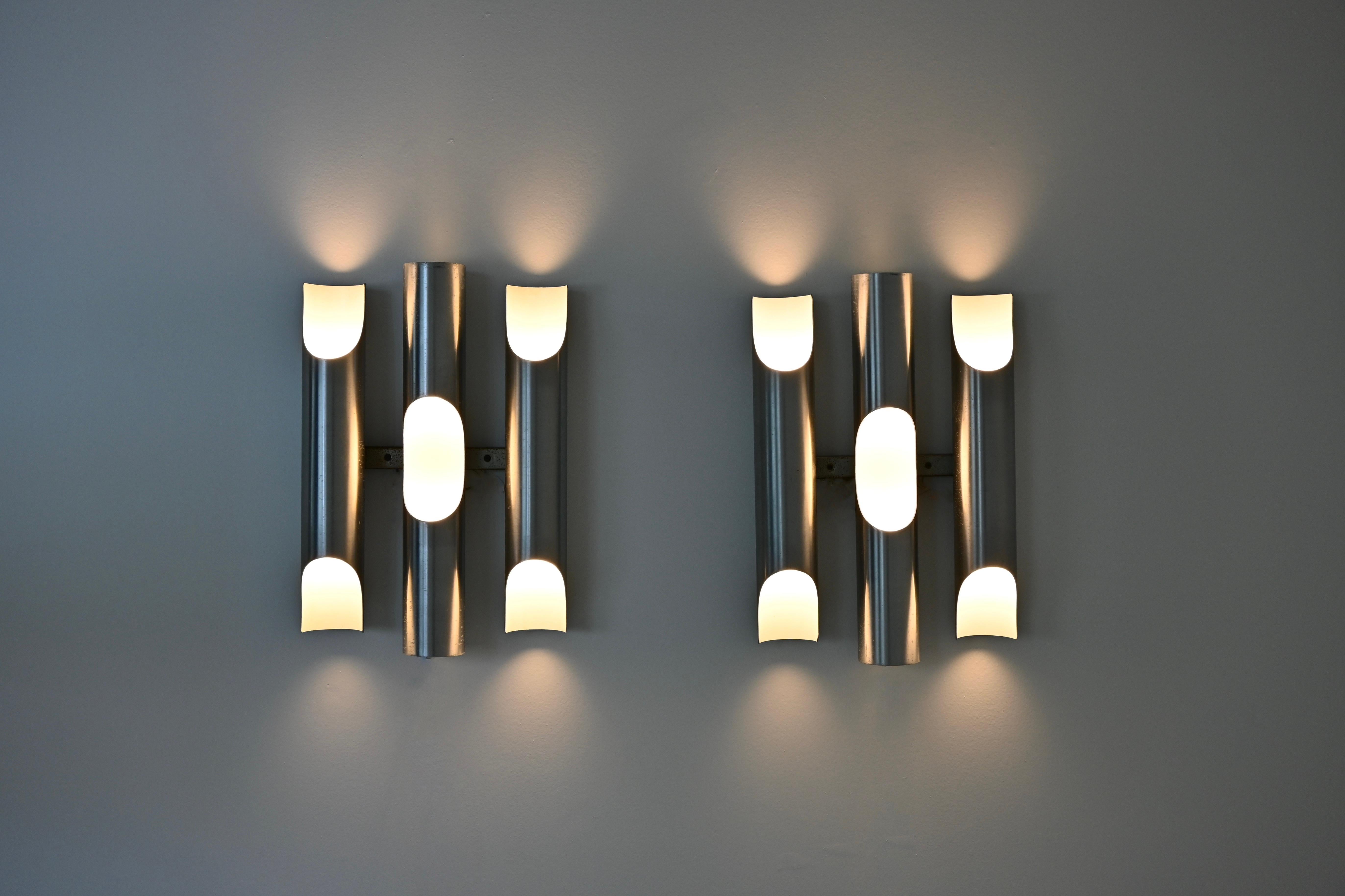 Mid-Century Modern Pair of Fuga Wall Lamps by Maija Liisa Komulainen for Raak, 1970s