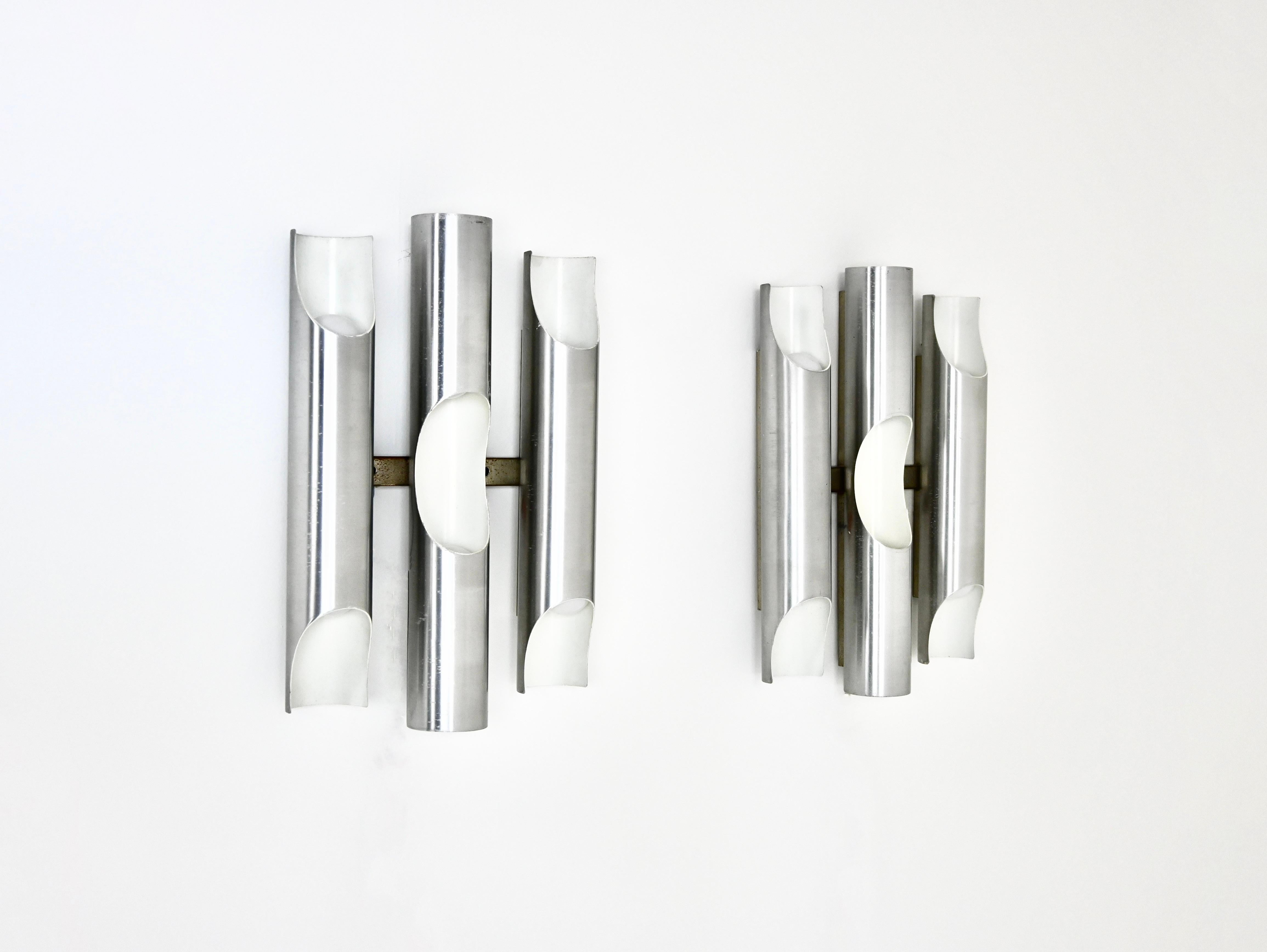 Dutch Pair of Fuga Wall Lamps by Maija Liisa Komulainen for Raak, 1970s