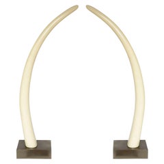 Pair of Full-Size Faux Elephant Tusks