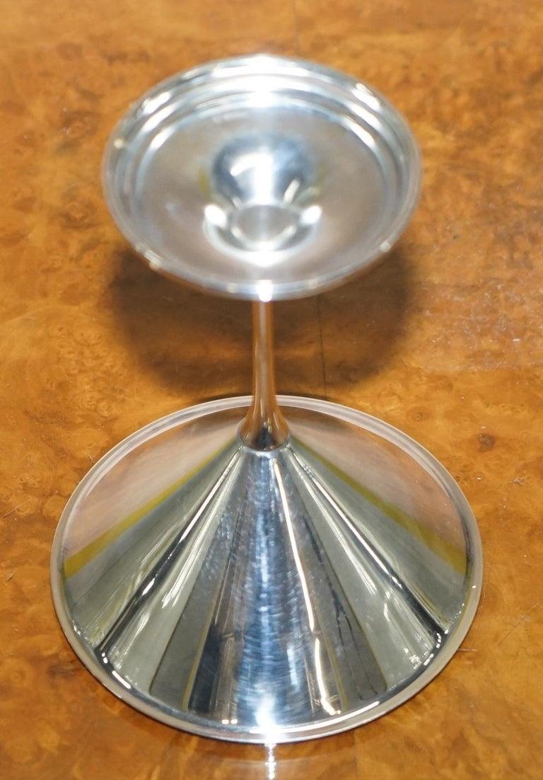 Coppia di bicchieri da Martini in argento Sterling Made in Sheffield del 1996 con marchio di garanzia in vendita 6