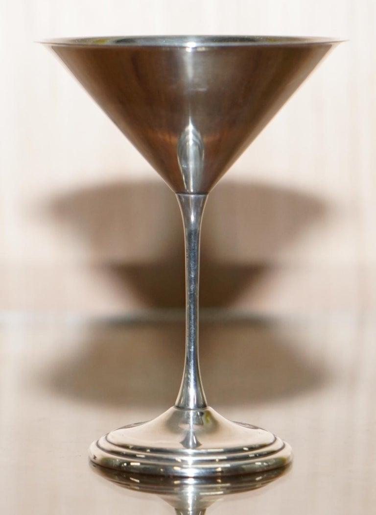 sterling silver martini glasses