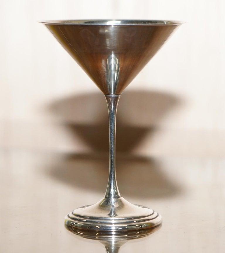 Pair of Fully Hallmarked Sterling Silver Sheffield Made 1996 Martini