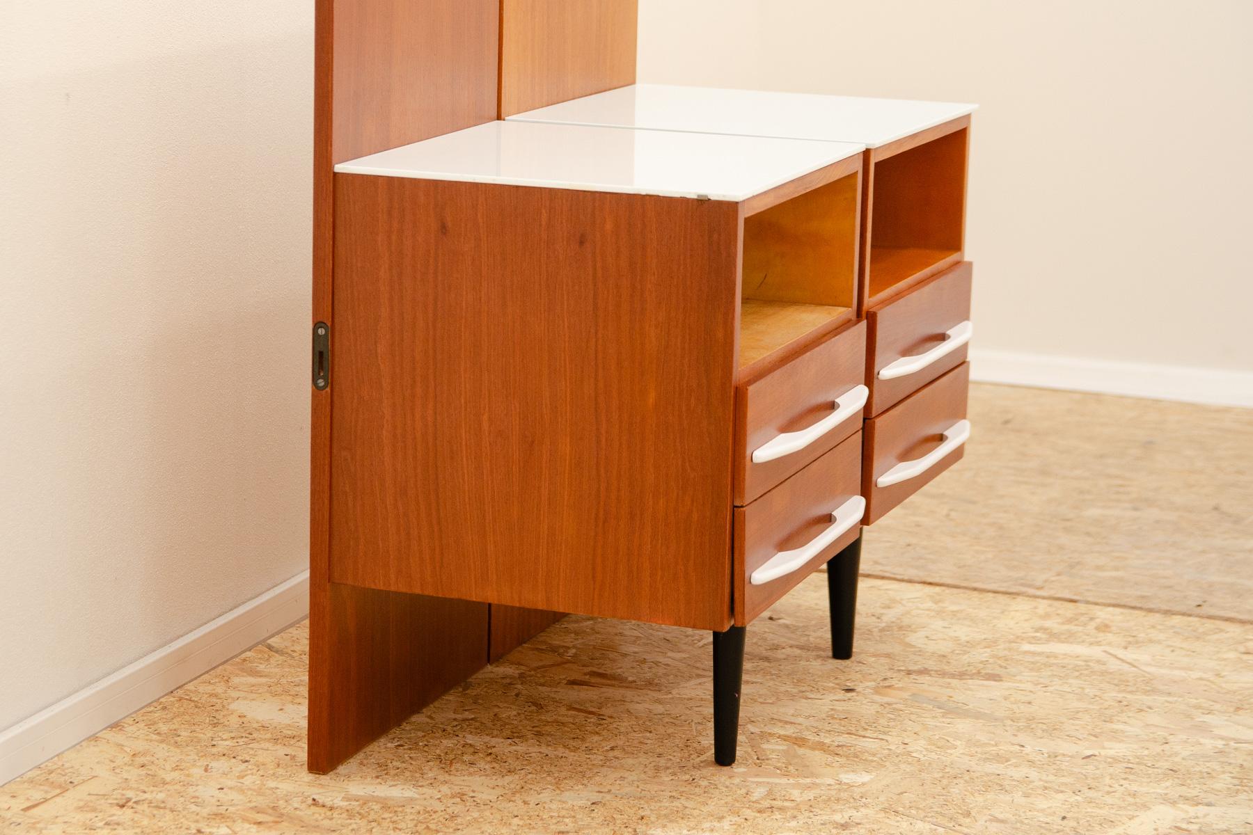 Pair of fully renovated bedside tables by Mojmír Požár, 1960´s, Czechoslovakia In Excellent Condition For Sale In Prague 8, CZ
