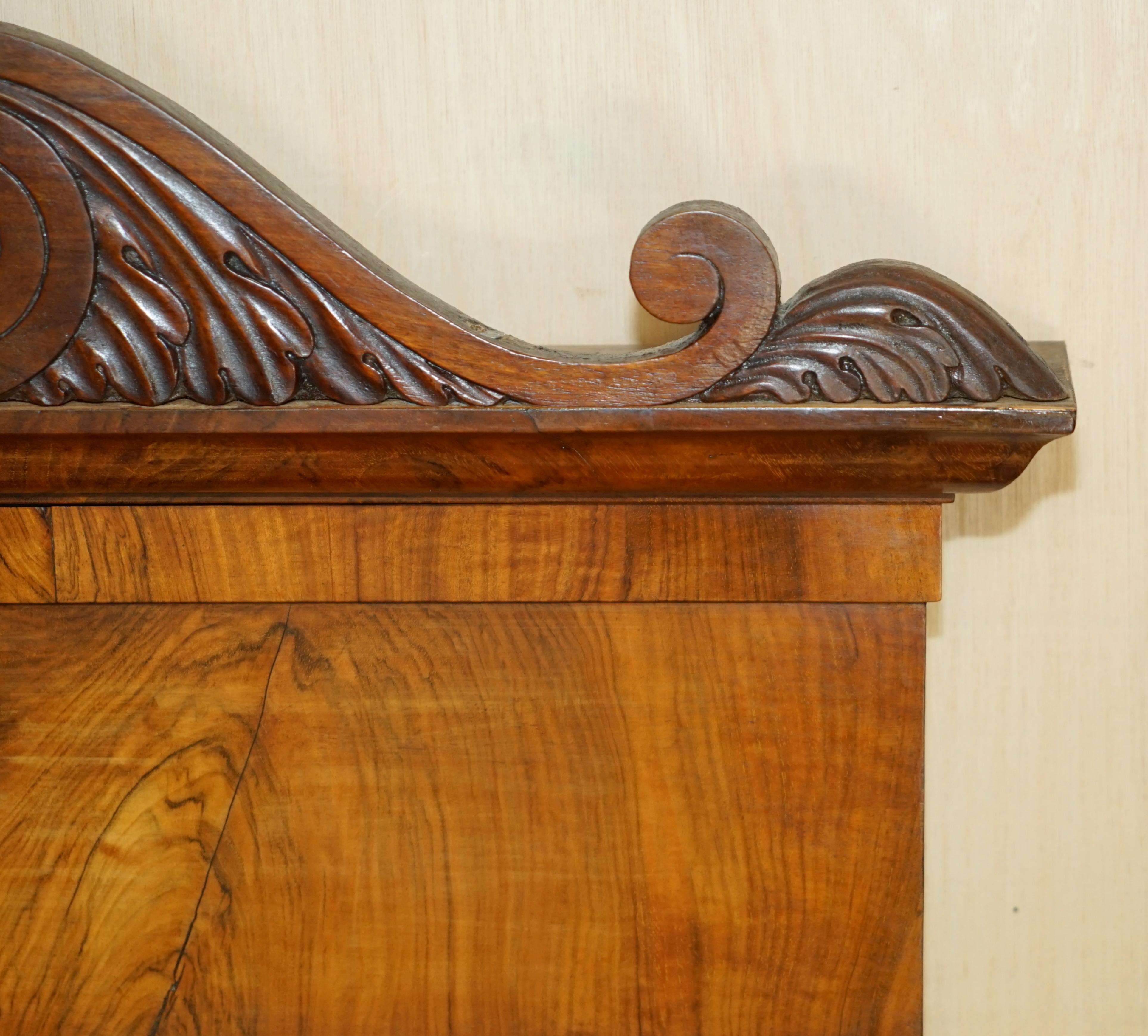 Walnut PAIR OF FULLY RESTORED ANTIQUE CiRCA 1815 REGENCY WALNUT CONSOLE TABLES & MIRROr For Sale