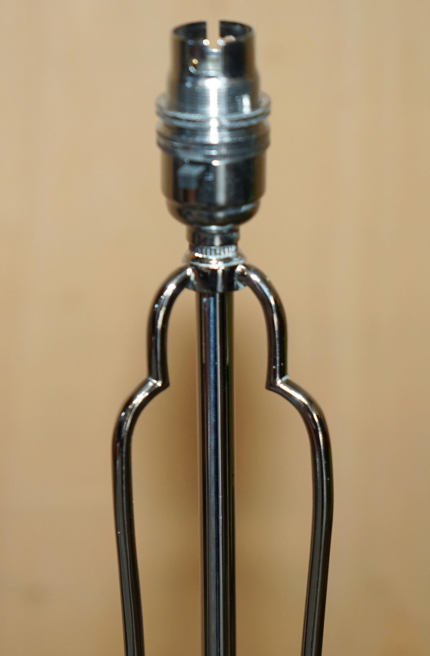 Chrome PAIR OF FULLY RESTORED ELSIE ROBERTS OSWALD PARTRIDGE MILNE TABLE LAMPs For Sale