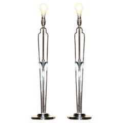 PAIR OF FULLY RESTORED ELSIE ROBERTS OSWALD PARTRIDGE MILNE TABLE LAMPs