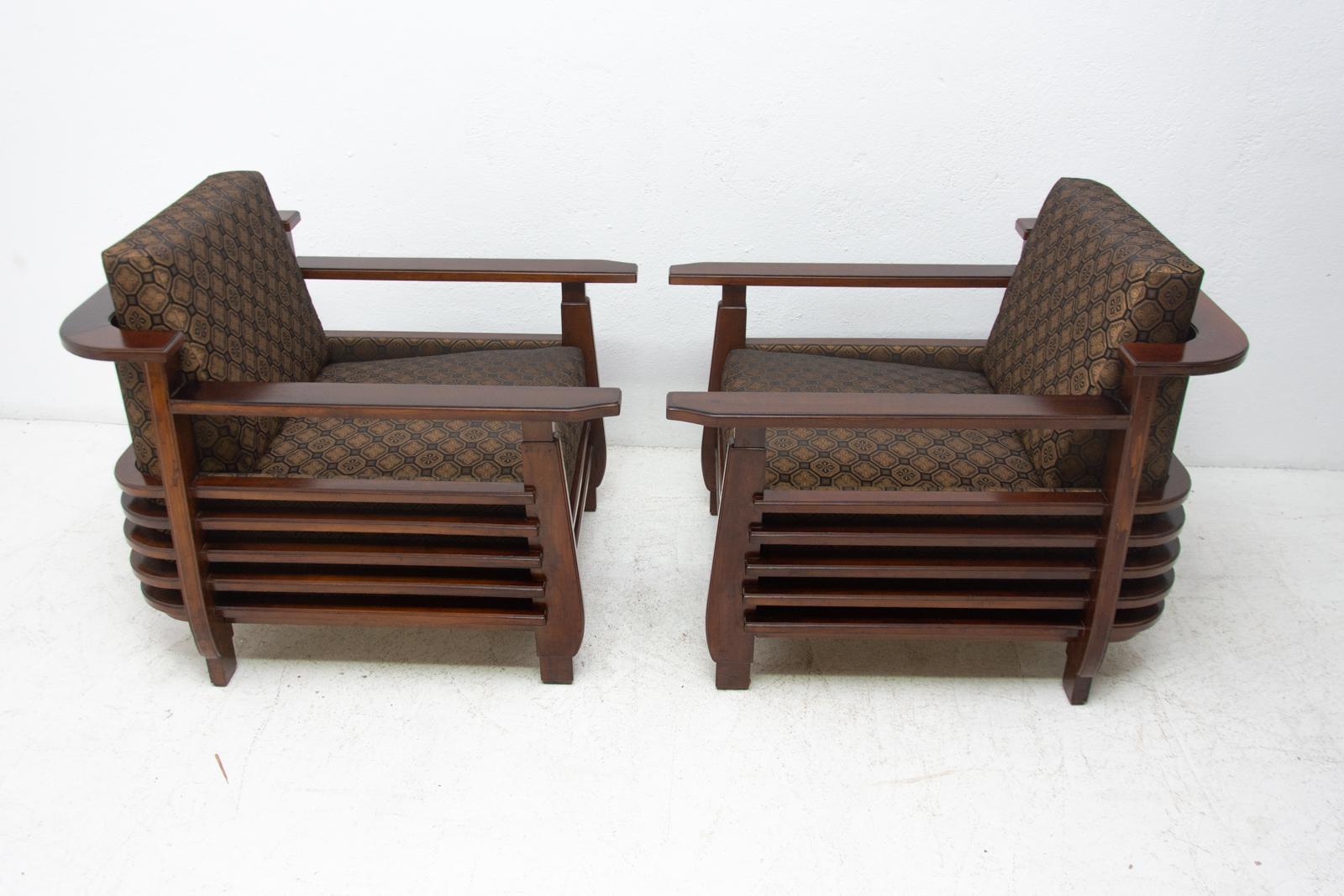 Pair of Fully Restored Functionalist Armchairs, 1930s, Austria, Bauhaus Period For Sale 2