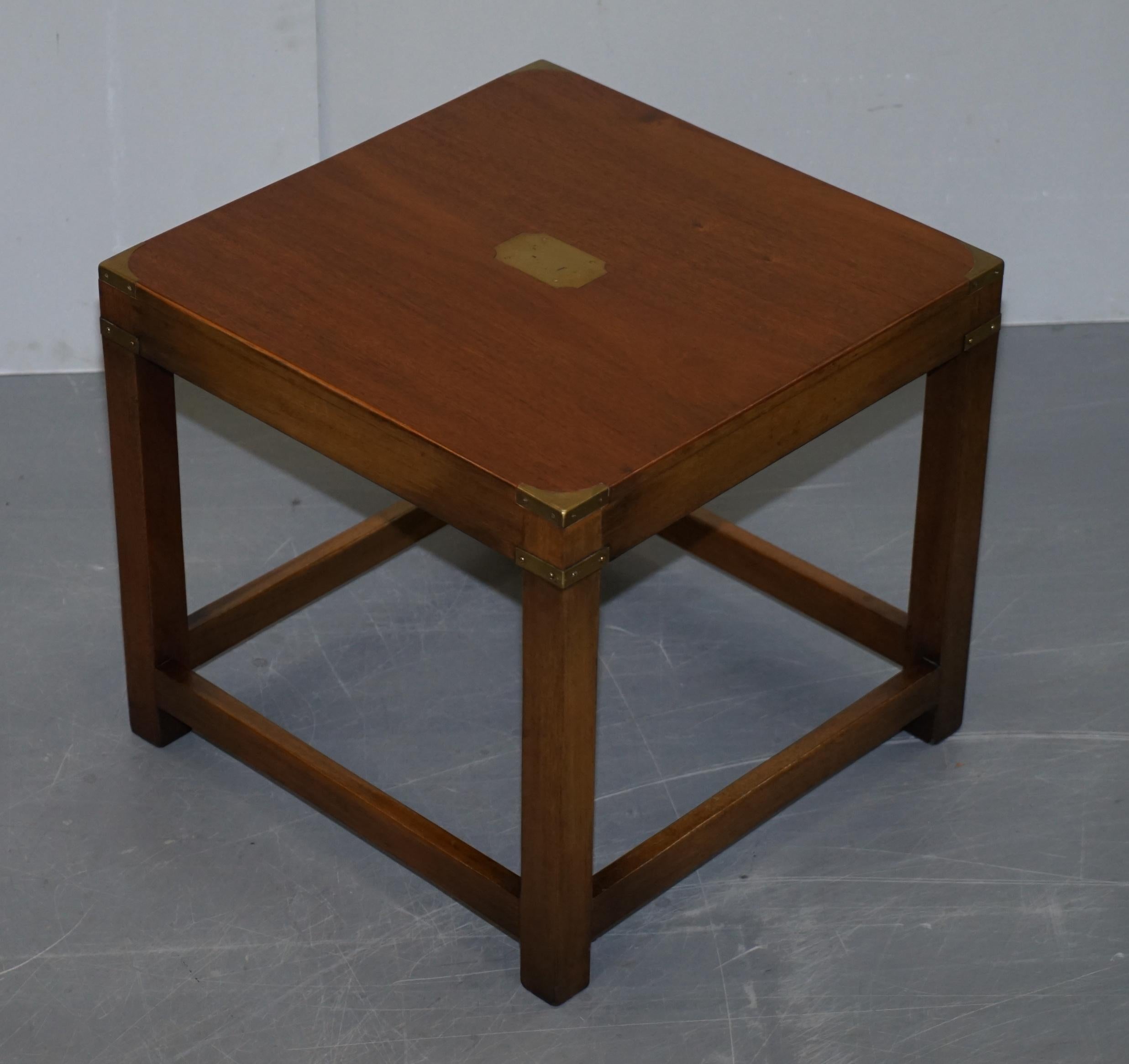 We are delighted to offer for sale this stunning pair of fully restored Kennedy furniture Harrods London Military Campaign side tables

A good looking and well made pair, these are absolutely iconic and highly collectable

This pair have been