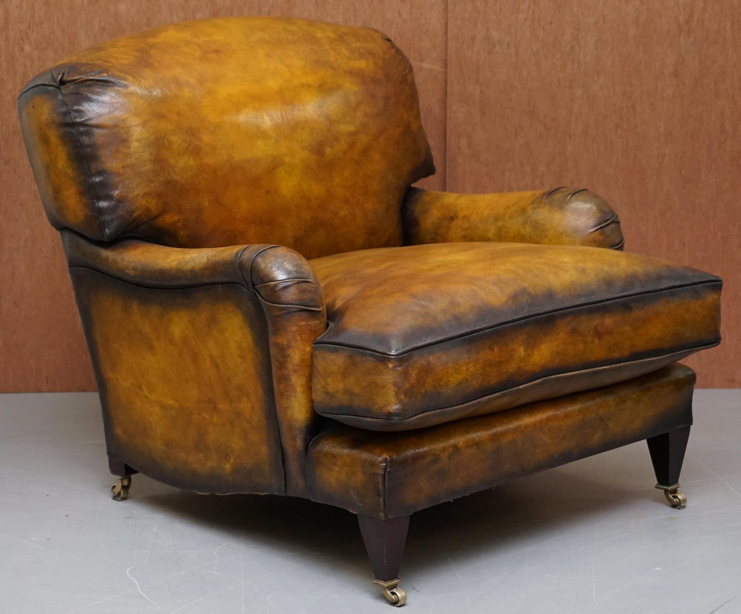 We are delighted to offer for sale this stunning pair of fully restored mahogany framed Howard & Son’s Bridgewater model armchairs 

I have various other Howard and Son's armchairs and sofas listed under my other items 

These are a 20th century