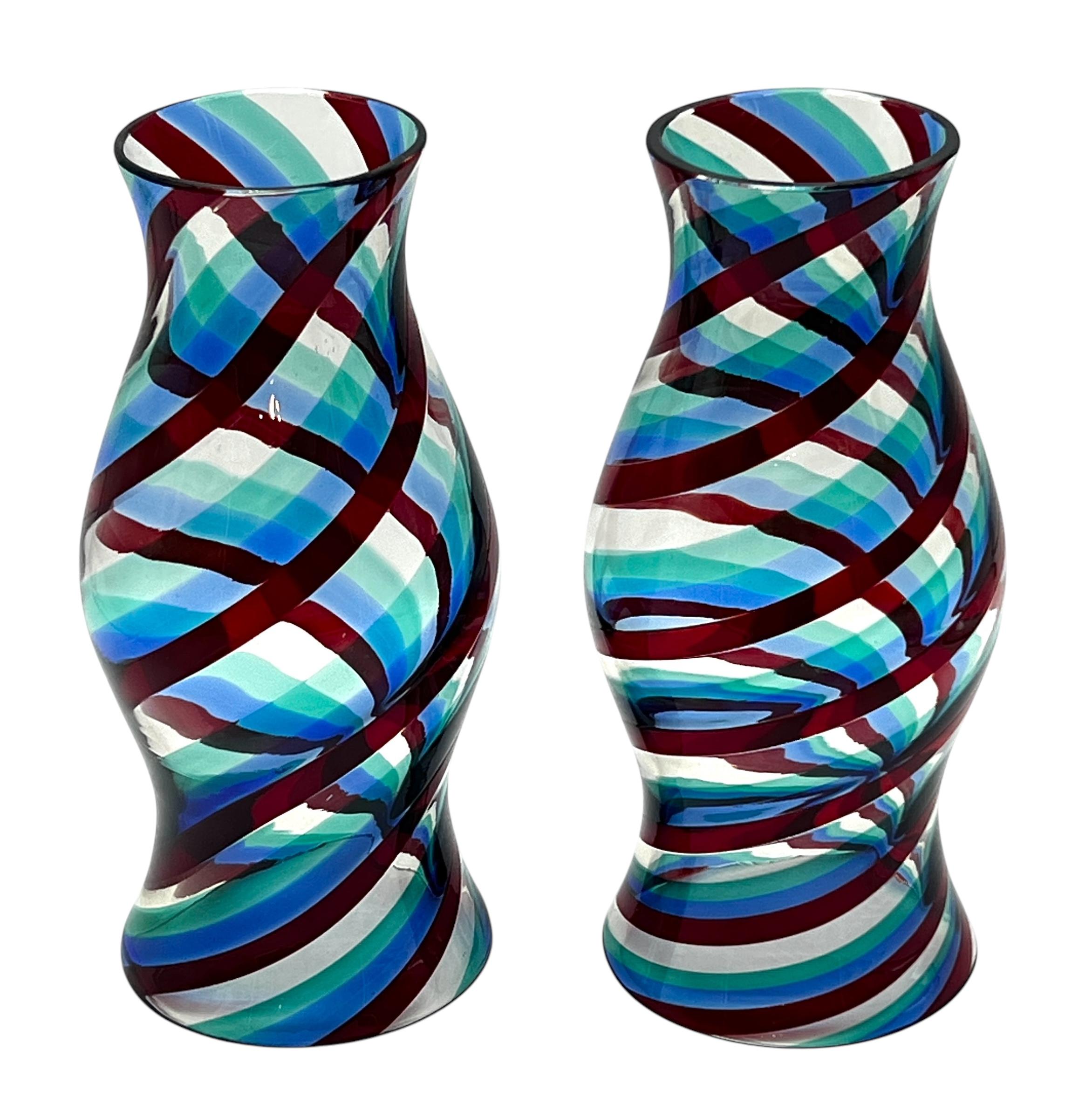 Beautiful Pair of Fulvio Bianconi for Venini 