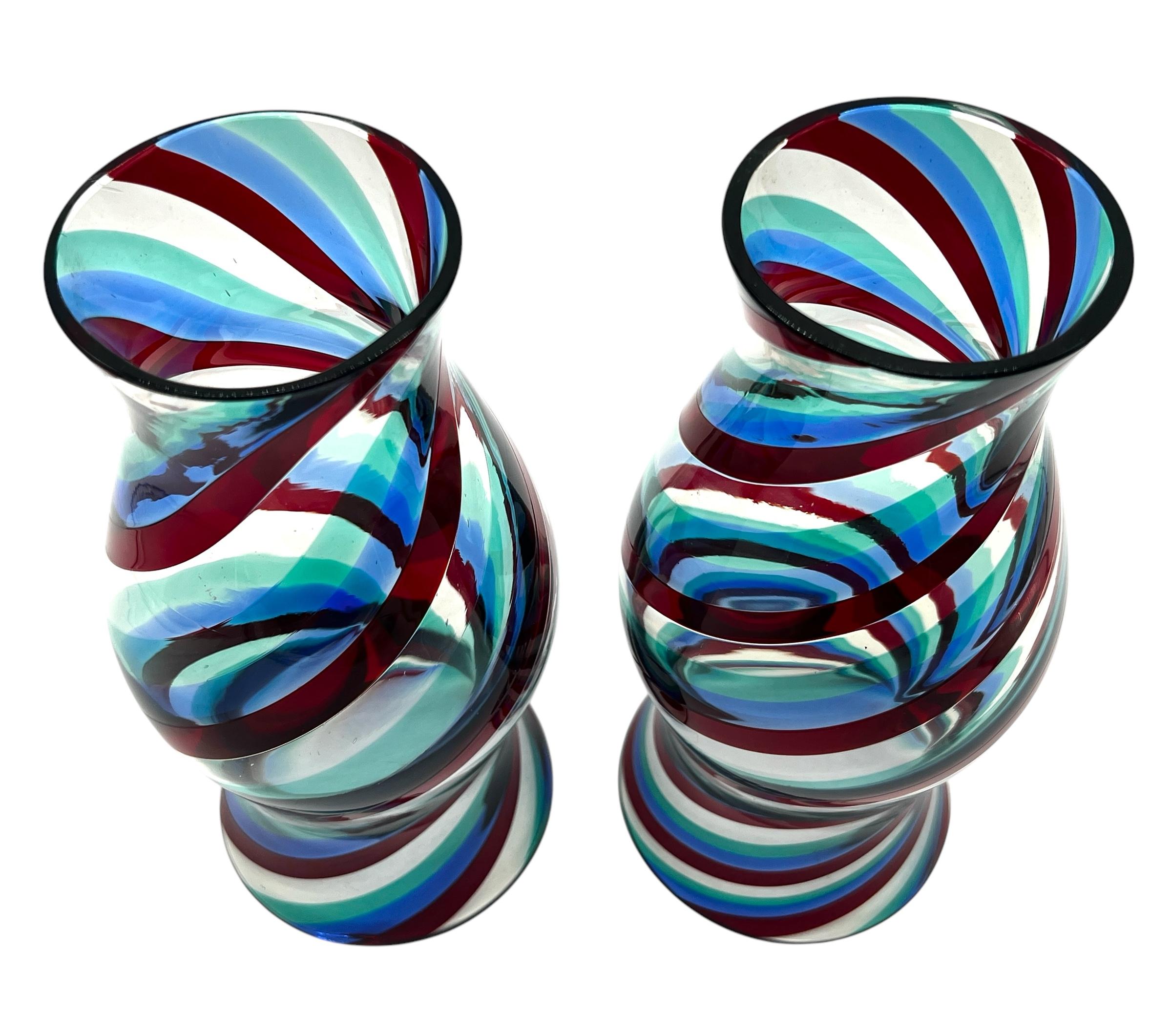 Mid-Century Modern Pair of Fulvio Bianconi for Venini 