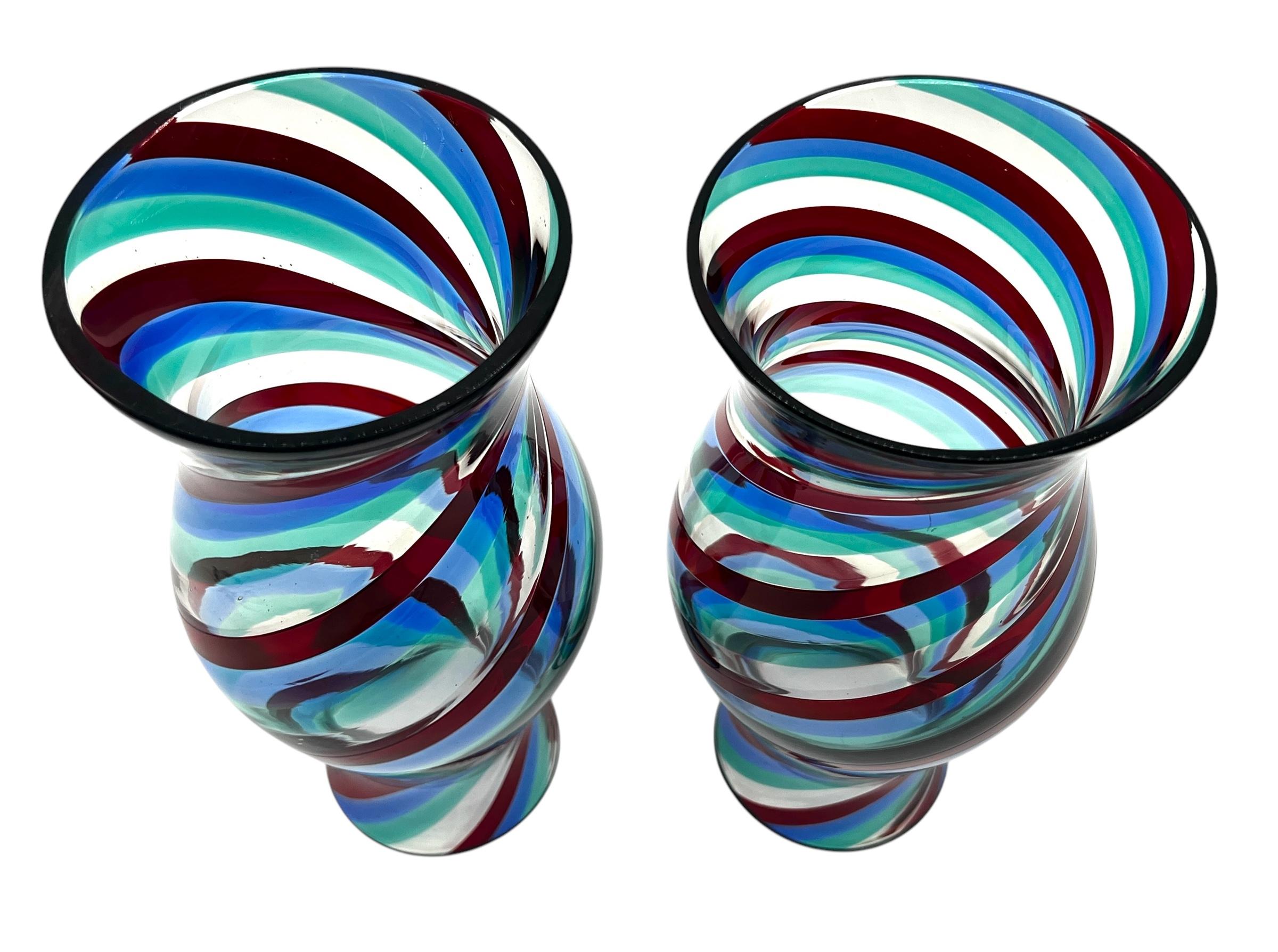 Hand-Crafted Pair of Fulvio Bianconi for Venini 