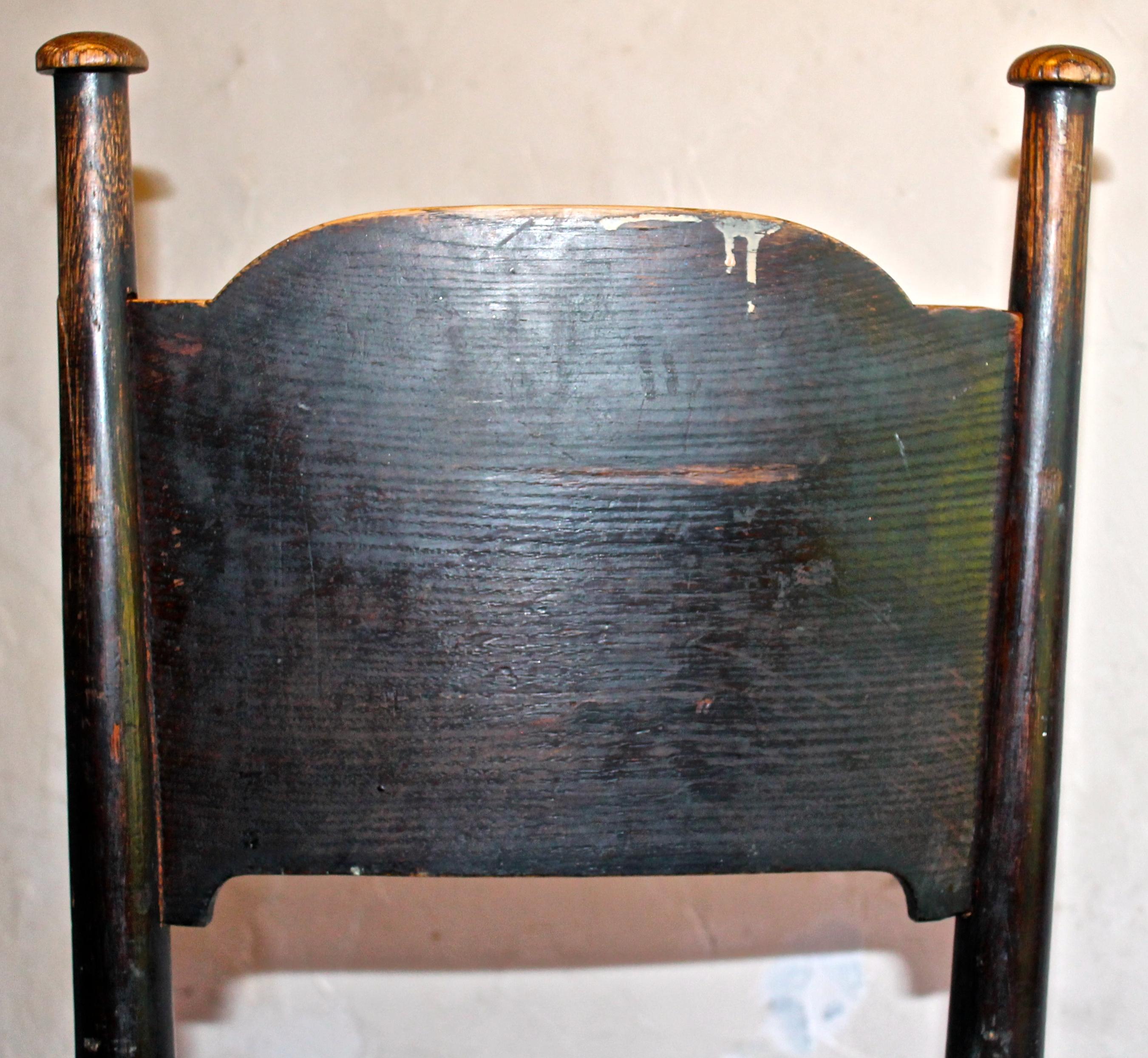  William Birch Liberty Arts & Crafts Fumed Oak Chairs In Good Condition In Sharon, CT