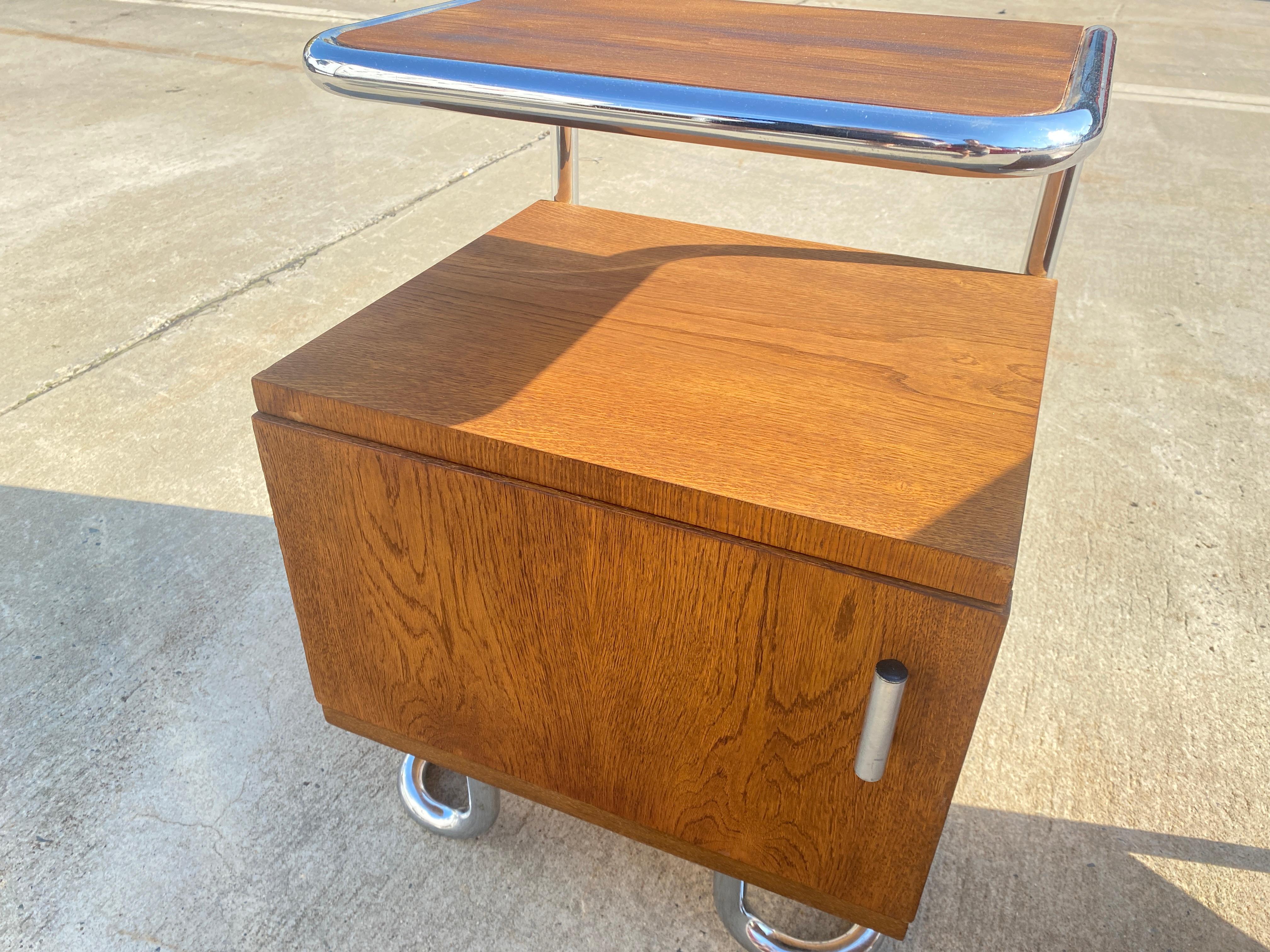 Pair of Functionalist chromed night stands by Vichr & spol, 1950’s, Czechoslovak 3