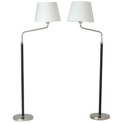 Pair of Functionalist Floor Lamps by Bertil Brisborg