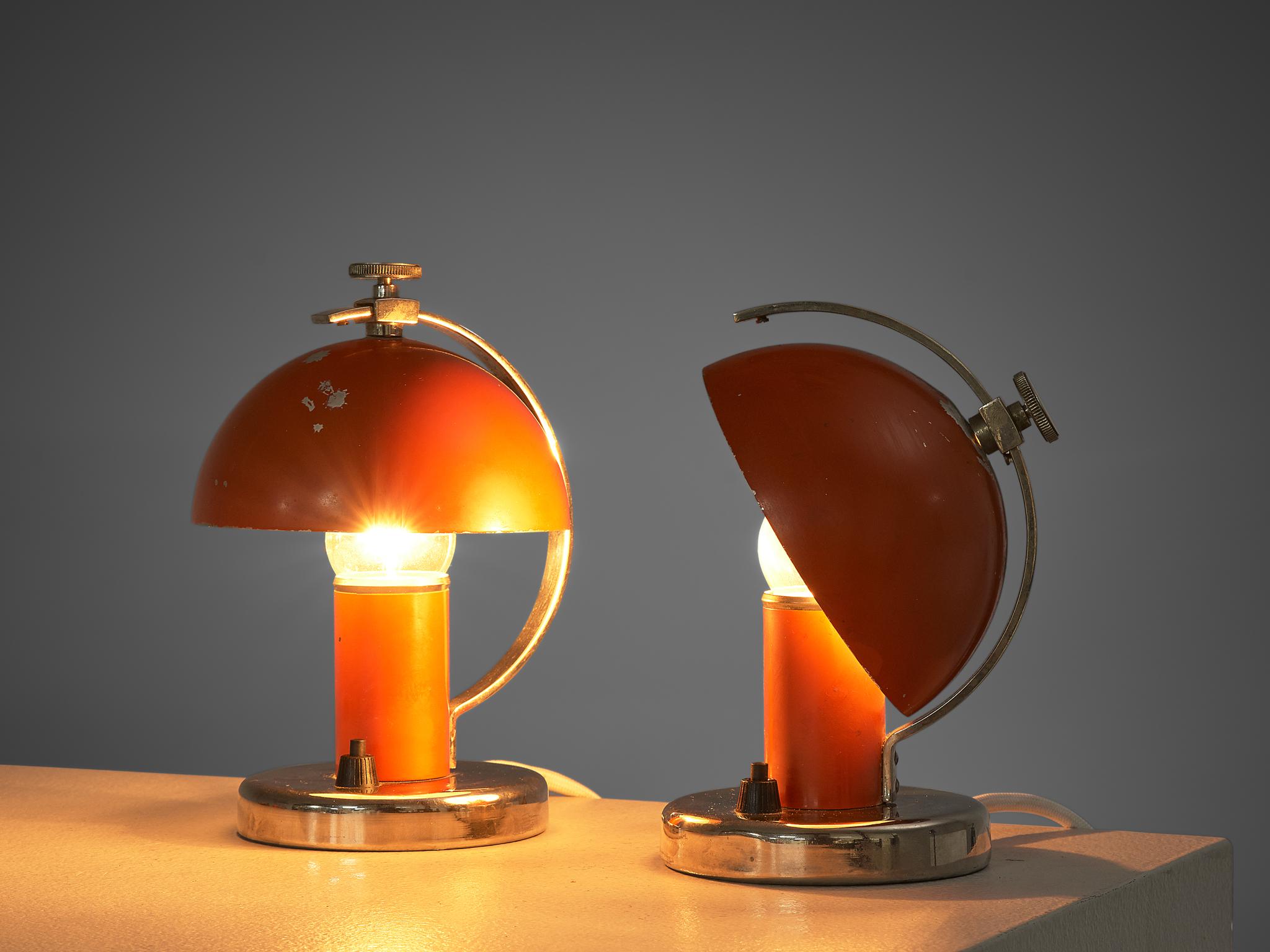 Mid-20th Century Pair of Functionalist Table/Wall Lights by Erik Tidstrand, 1930s