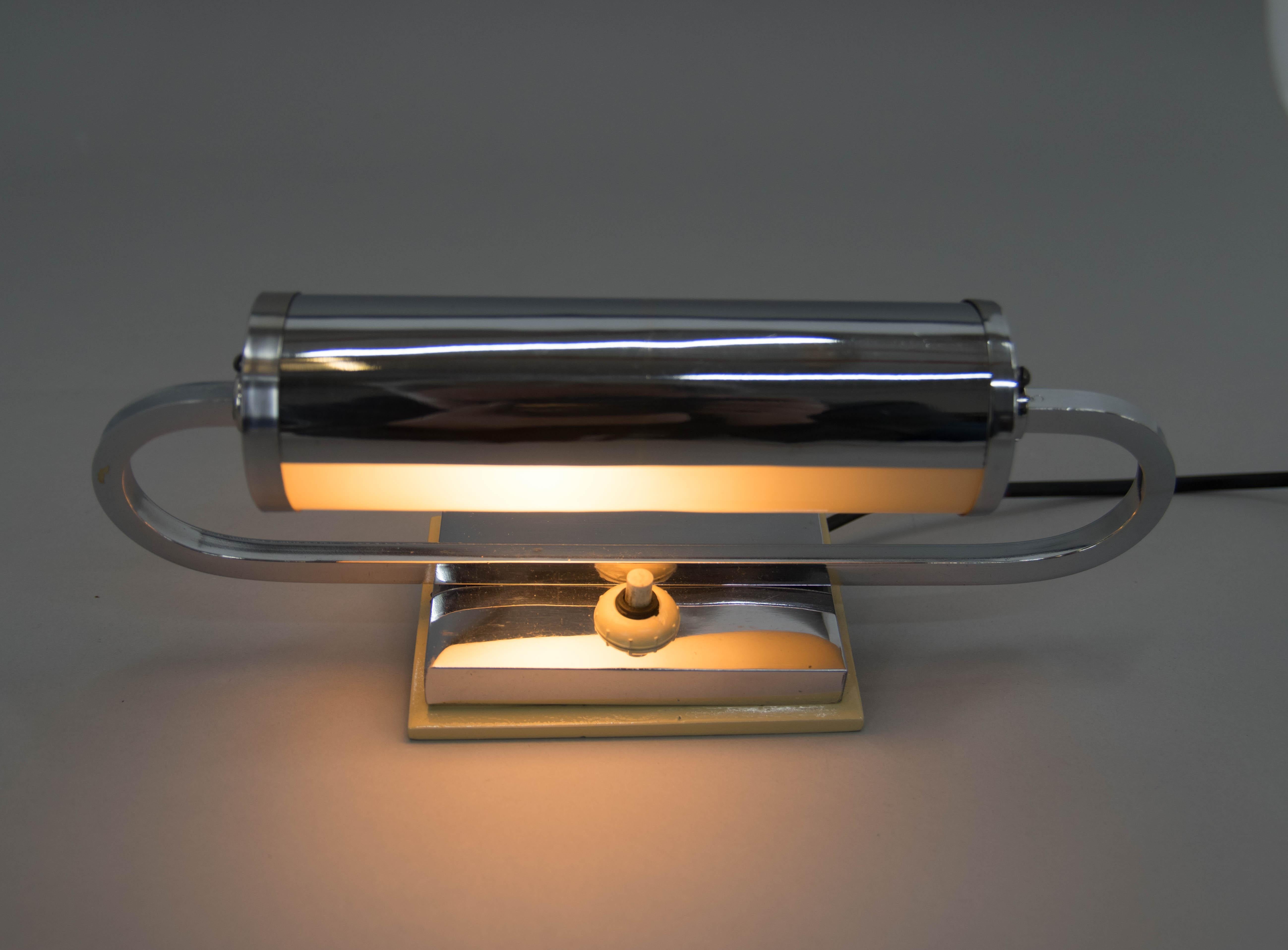 Glass Pair of Functionalist Wall Lights, 1930s For Sale