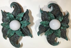 Pair of Funky Copper Wall Sconces