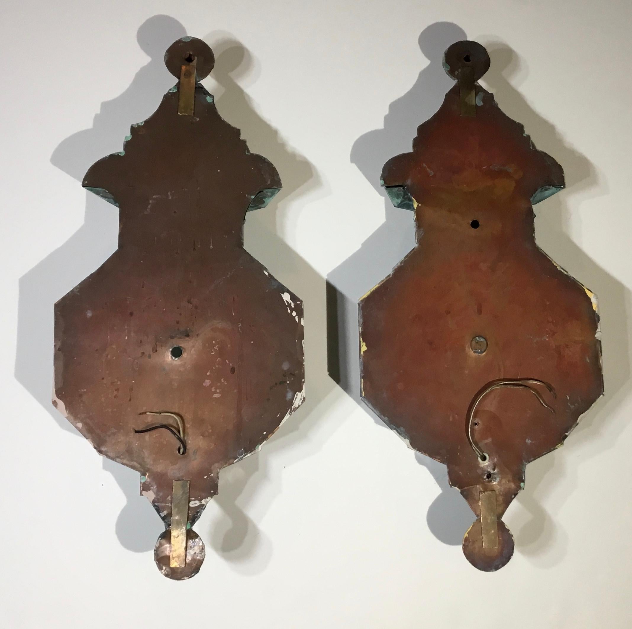Pair of Funky Handcrafted Copper Wall Lantern 11