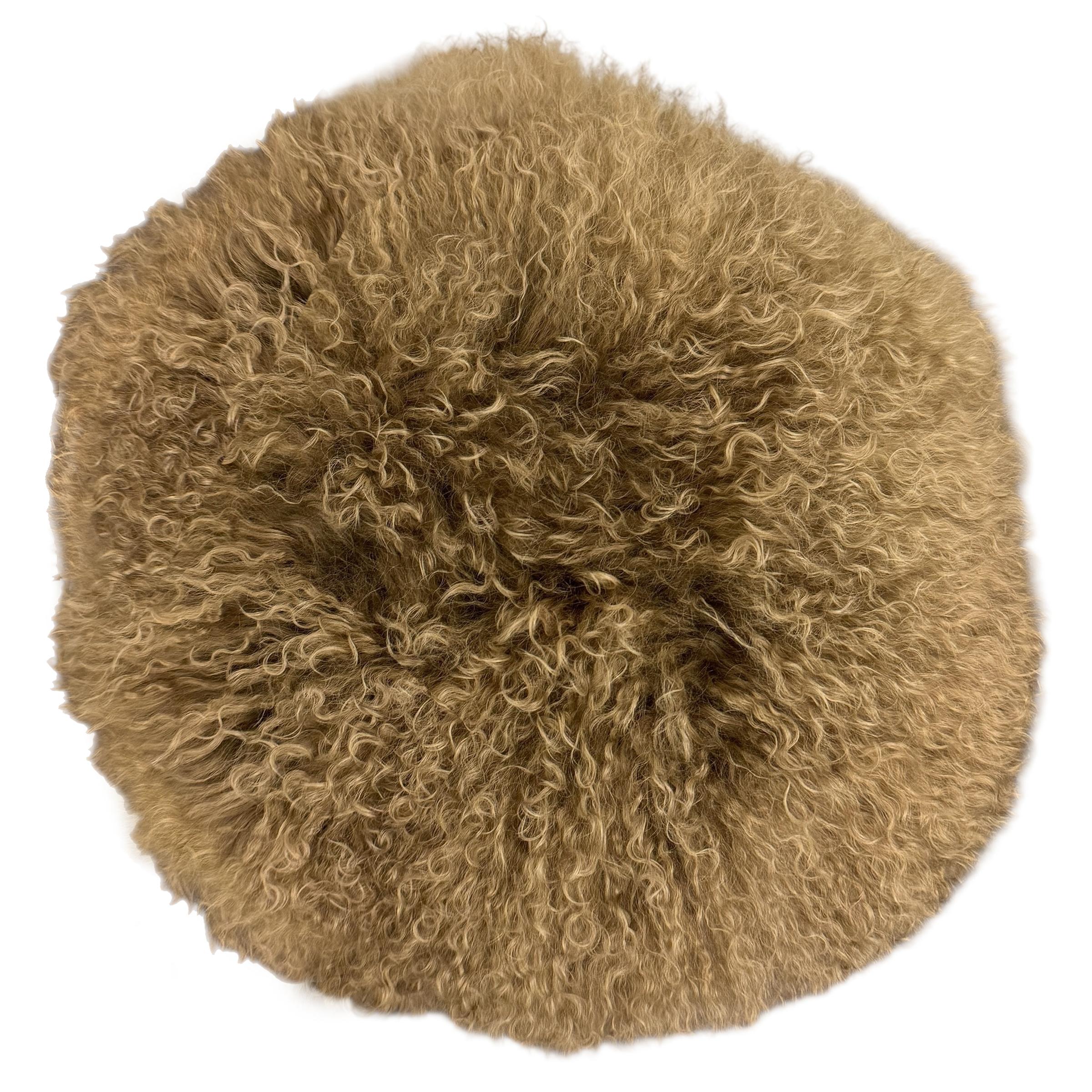 Pair of Fur Covered English Stools For Sale 4