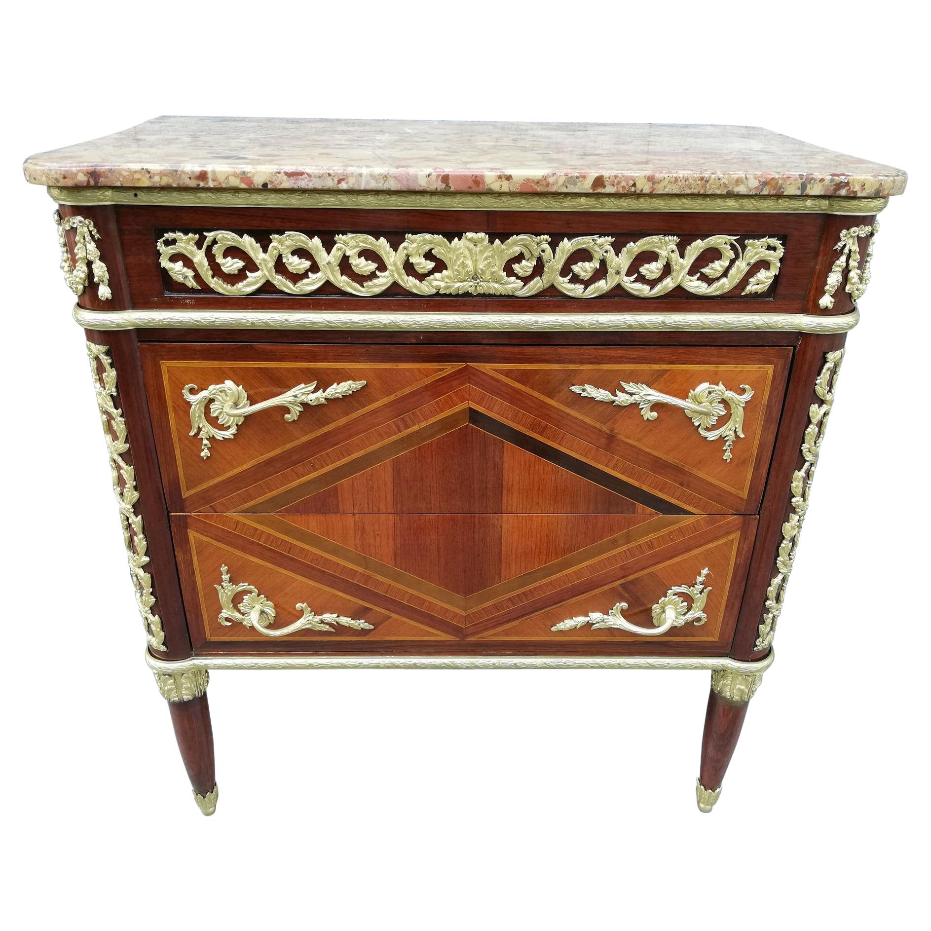 Furniture in Rosewood and Violet Plated 19th Century For Sale