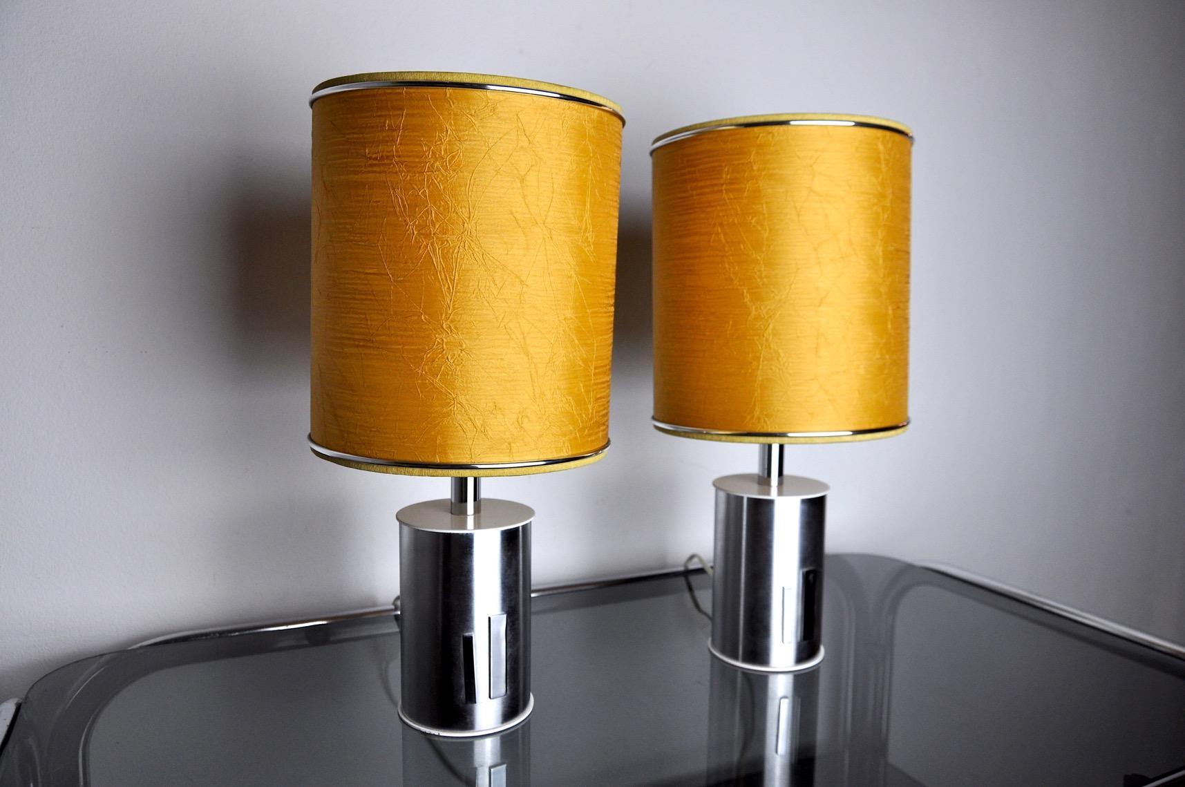 Late 20th Century Pair of futuristic lamps by Marca SL, Spain, 1970s For Sale