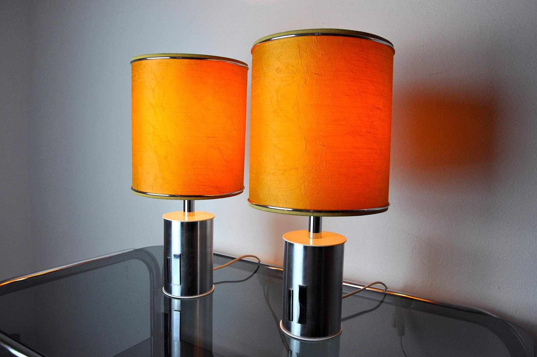 Pair of futuristic lamps by Marca SL, Spain, 1970s For Sale 2