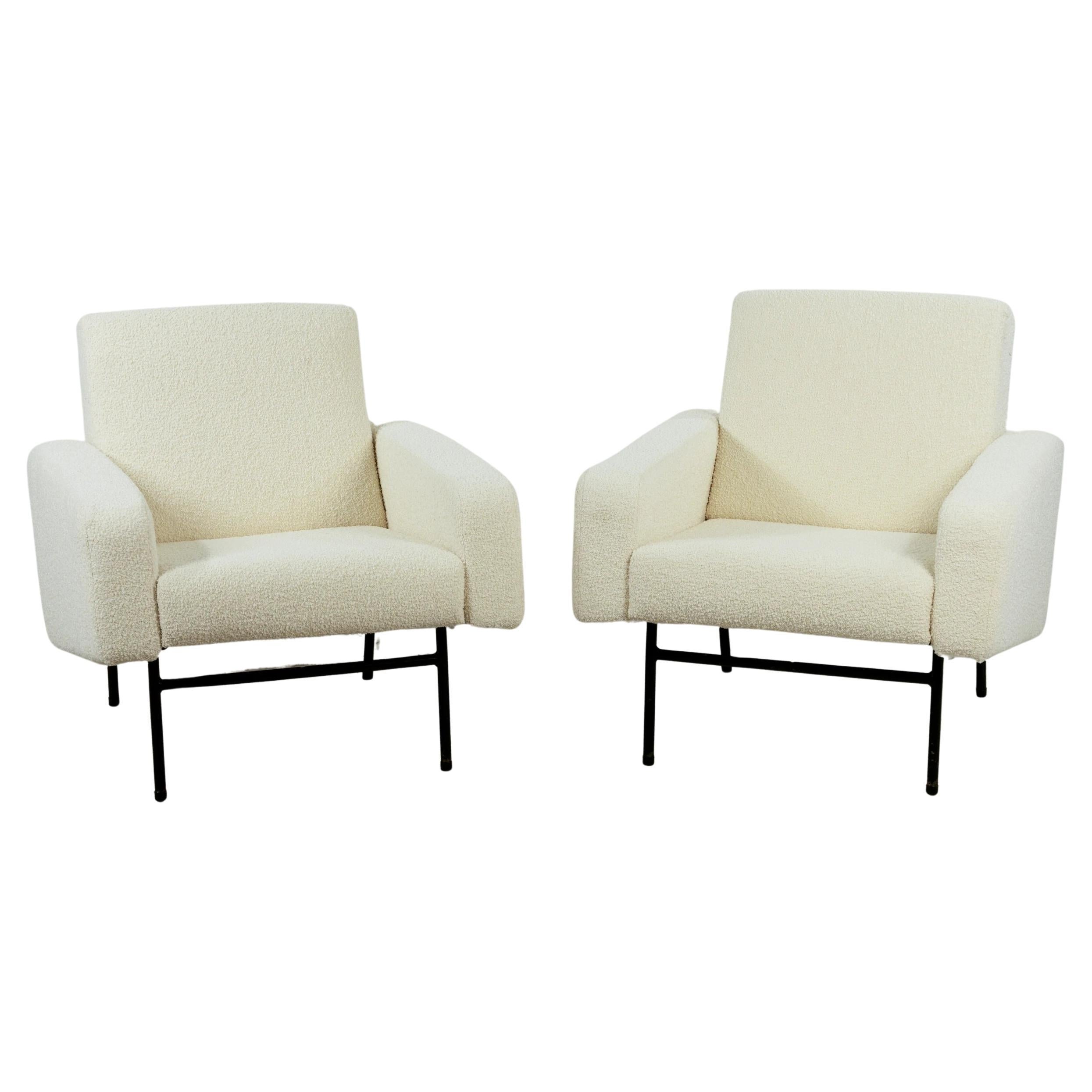 Pair of G 10 armchairs by Pierre Guariche, Editions Airborne, France, circa 1960 For Sale