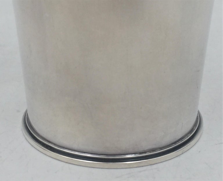 Pair of G. Jensen by Nielsen Pyramid Sterling Silver Kiddush Cups