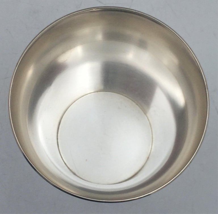 Pair of G. Jensen by Nielsen Pyramid Sterling Silver Kiddush Cups