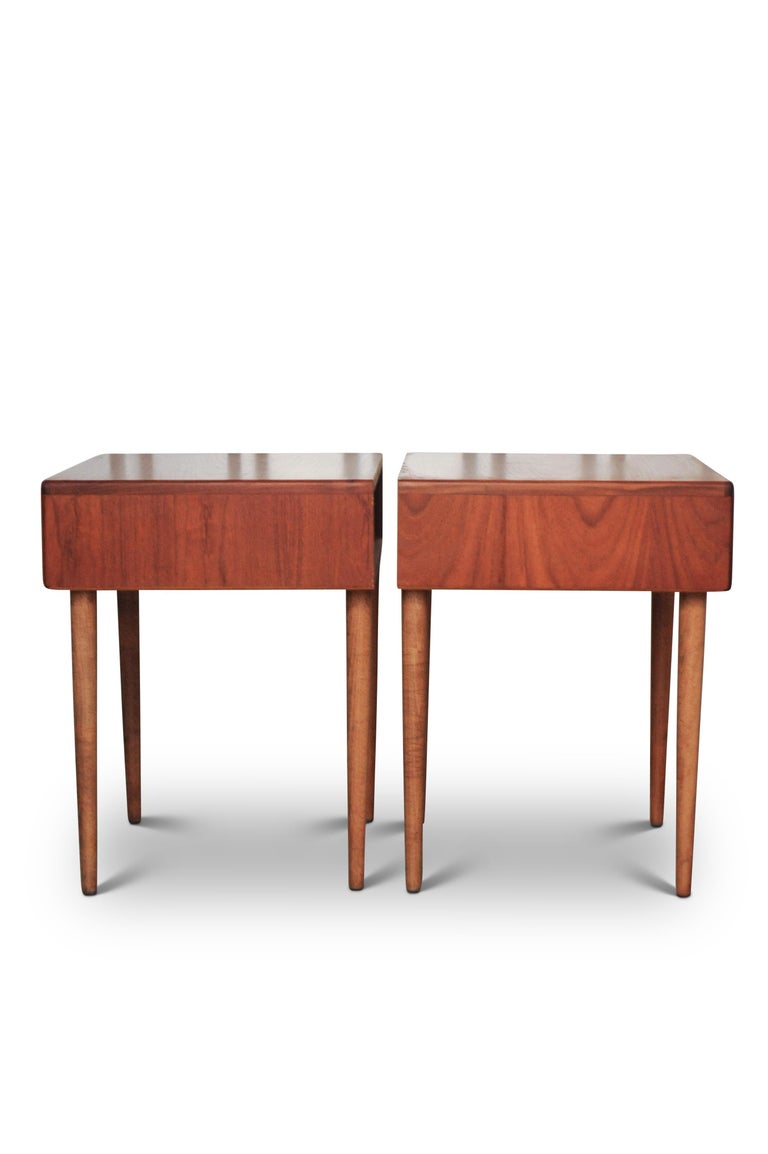 Pair of G Plan Teak Bedside Tables with Single Drawer British Design