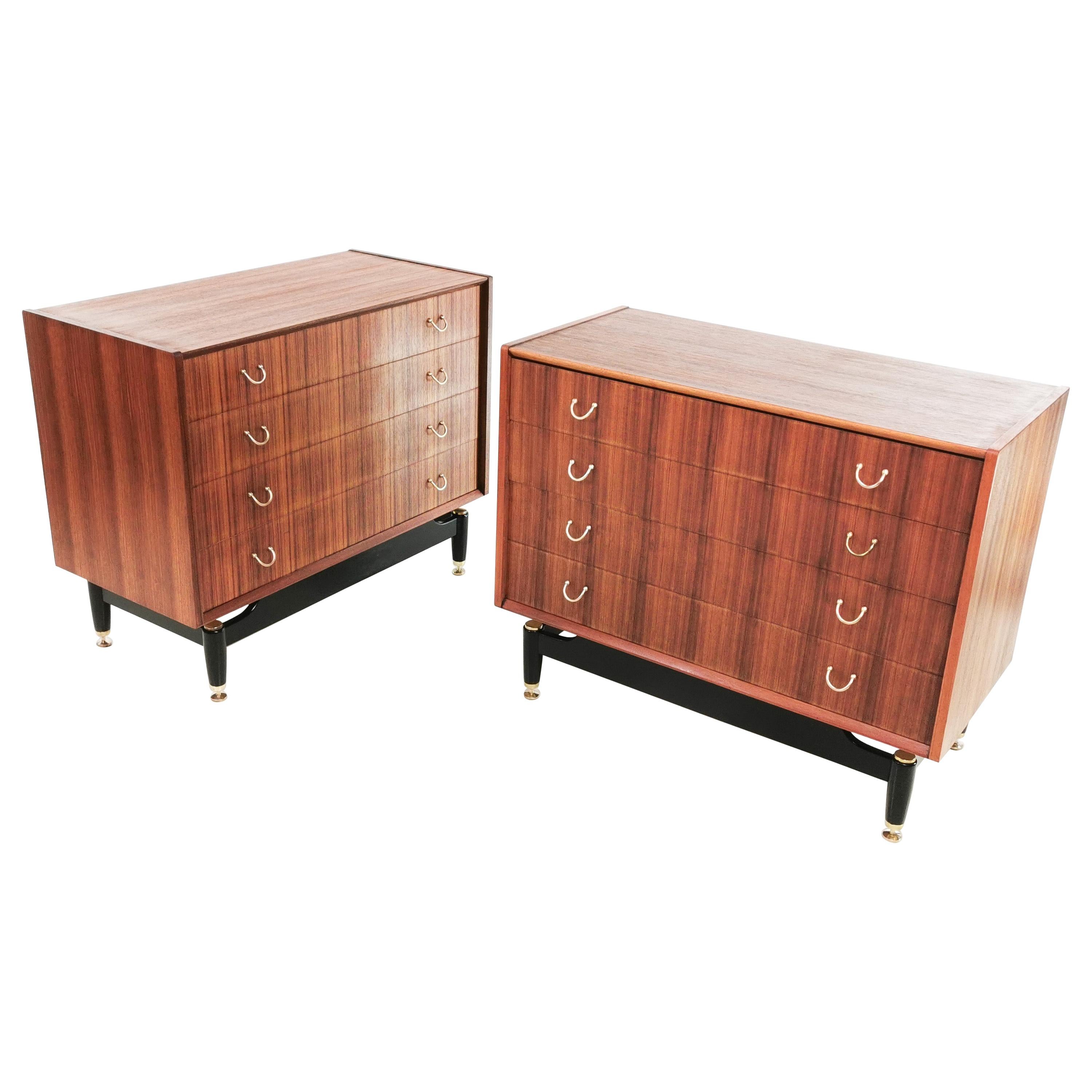 Pair of G Plan Teak E Gomme Tola Chest of Drawers Vintage Midcentury
