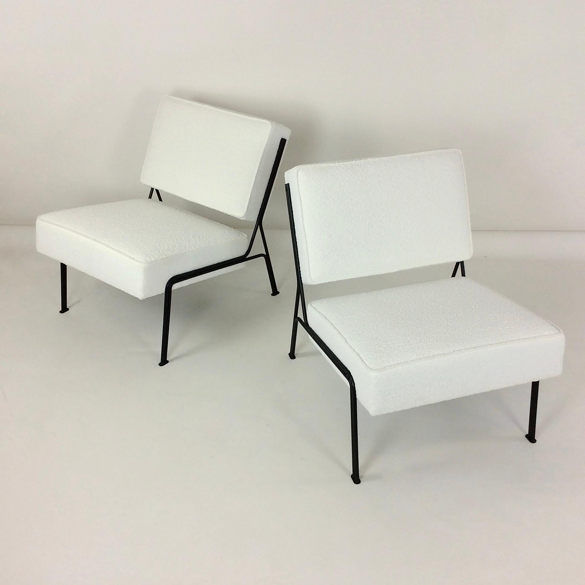 Pair of G2 Chairs By A.R.P. Guariche, Motte, Mortier for Airborne, 1953, France. 7