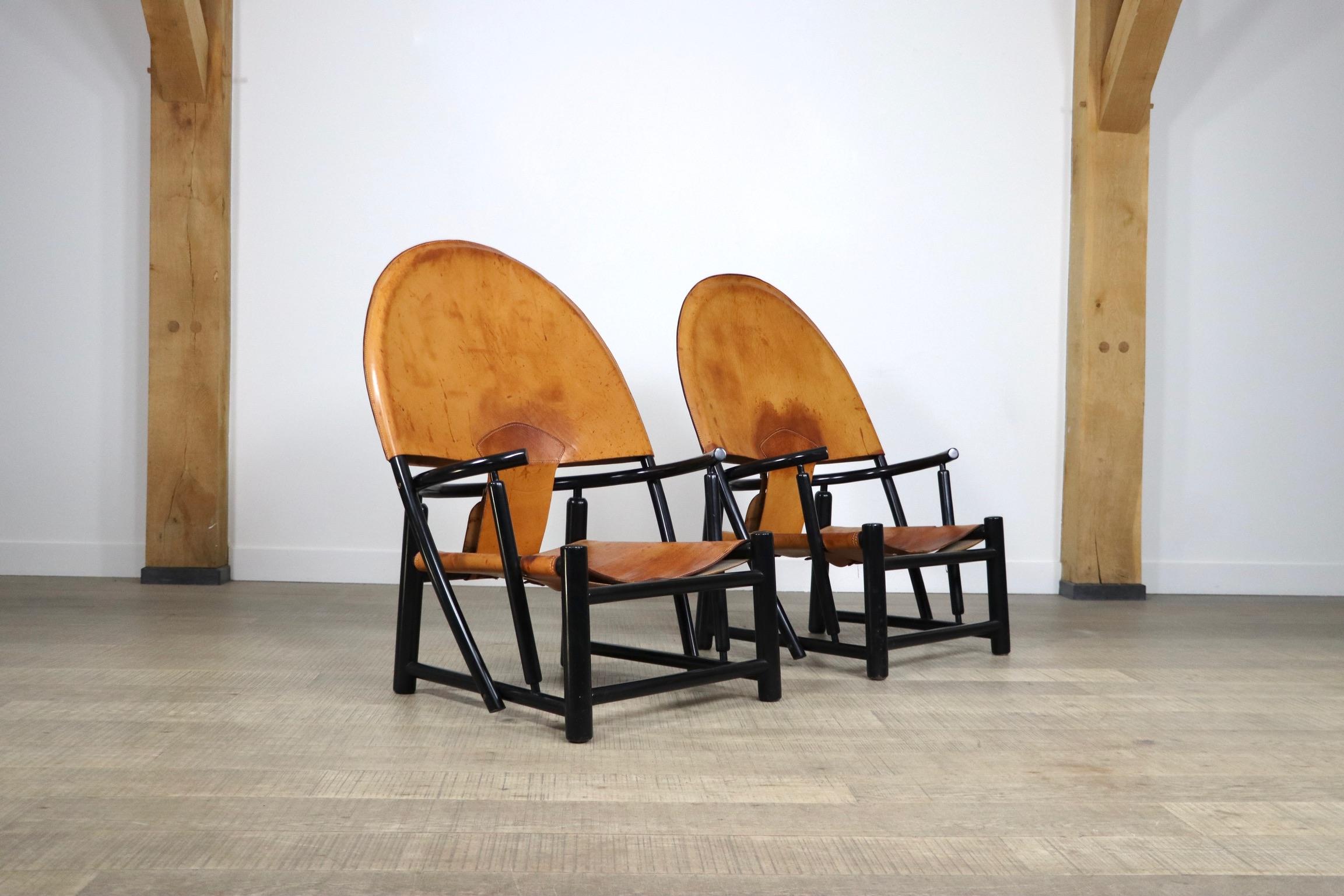 Late 20th Century Pair of G23 Hoop chairs by Piero Palange and Werther Toffoloni for Germa