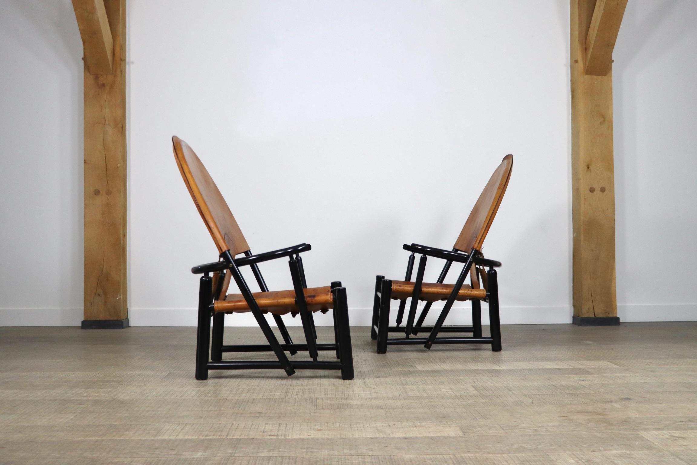 Pair of G23 Hoop chairs by Piero Palange and Werther Toffoloni for Germa 3