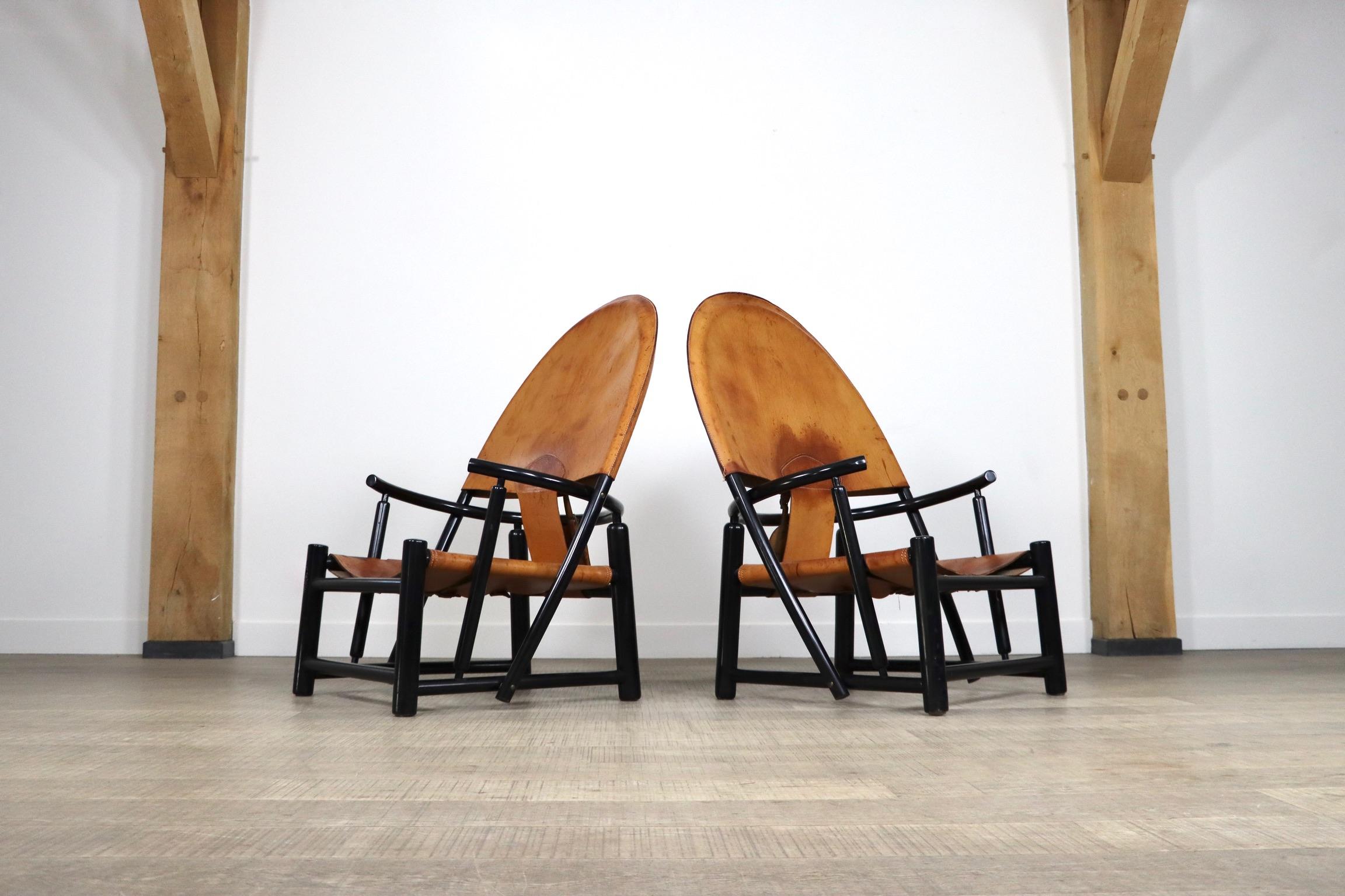 Pair of G23 Hoop chairs by Piero Palange and Werther Toffoloni for Germa 4