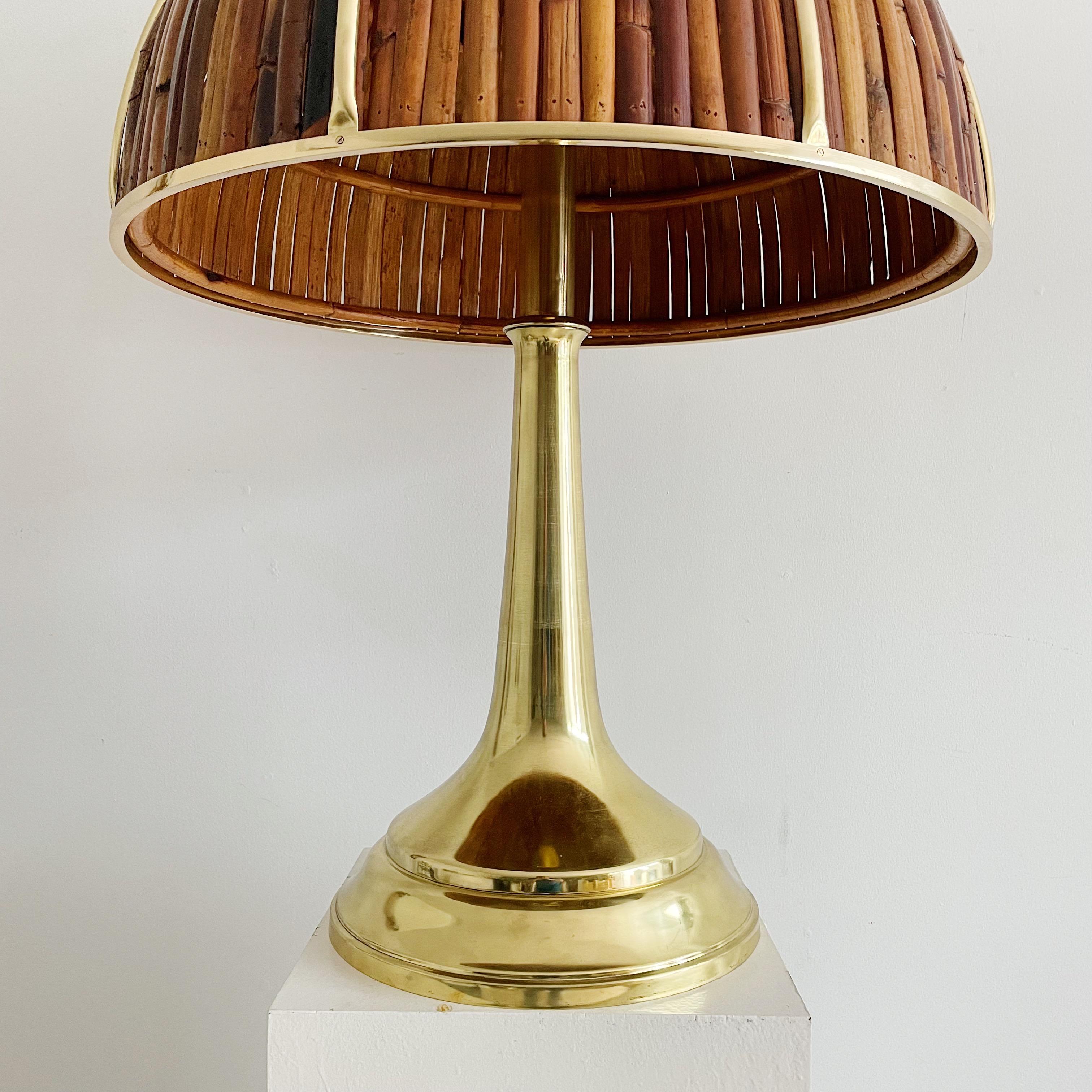 Hand-Crafted Pair of Gabriella Crespi Large Fungo Table Lamps, Rising Sun Series, 1973, Italy