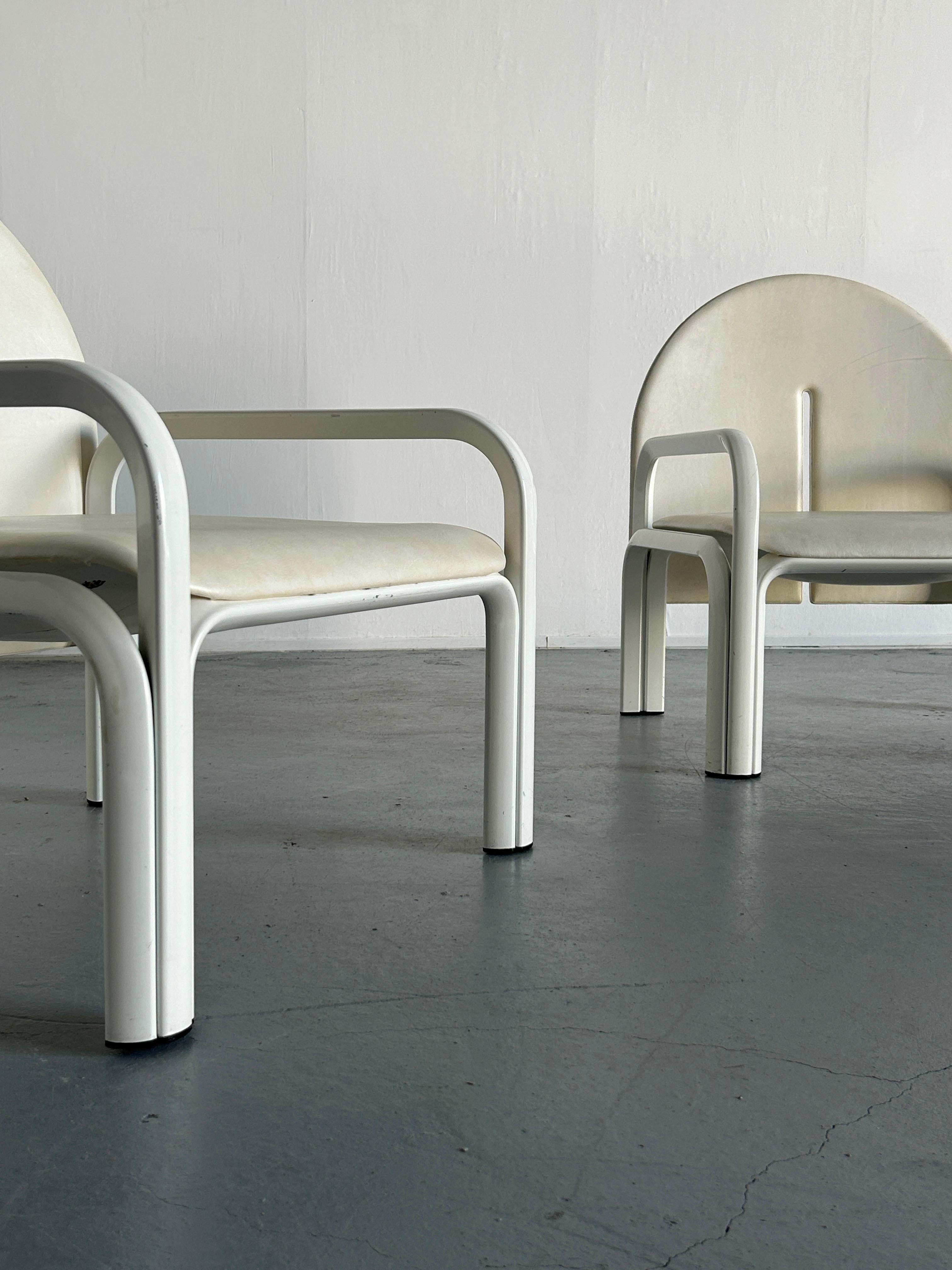 Pair of Gae Aulenti '54L' White Edition Armchairs for Knoll International, 1970s 8