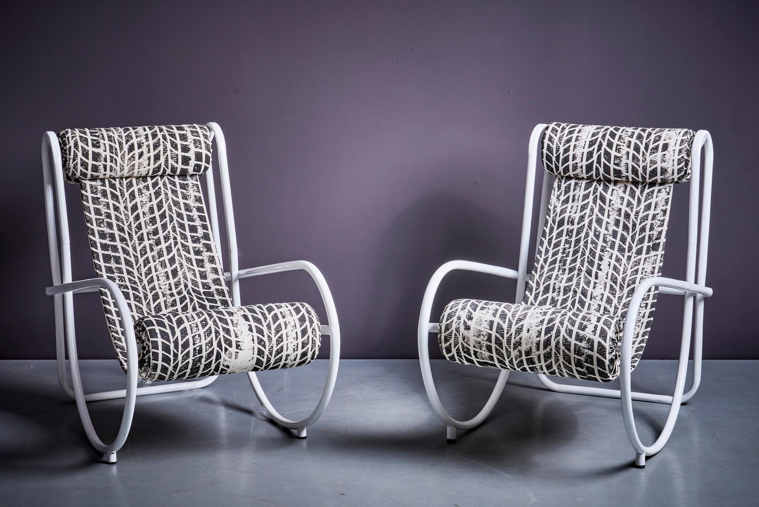 Mid-Century Modern Paire de chaises longues Gae Aulenti Curated by Michael Sailstorfer en vente